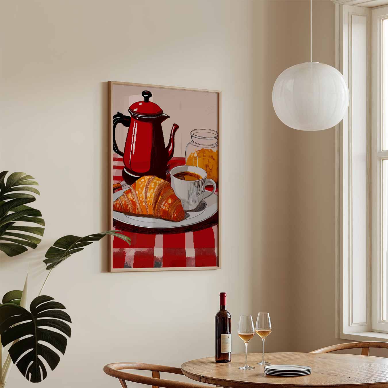 Franse Ontbijt Sfeerposter-WallArtistic