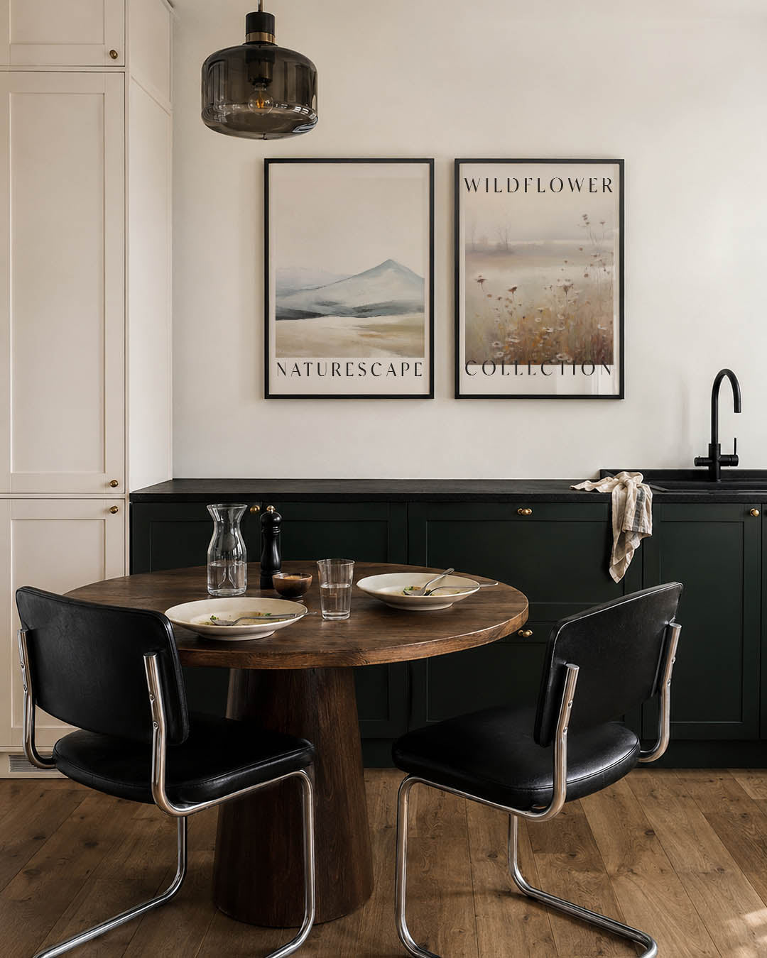 Landschap in lijnen Posterset