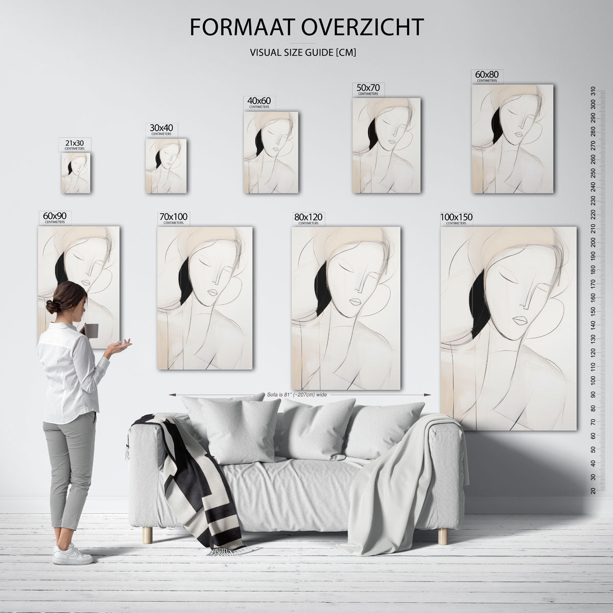 Minimalistisch gezicht Poster