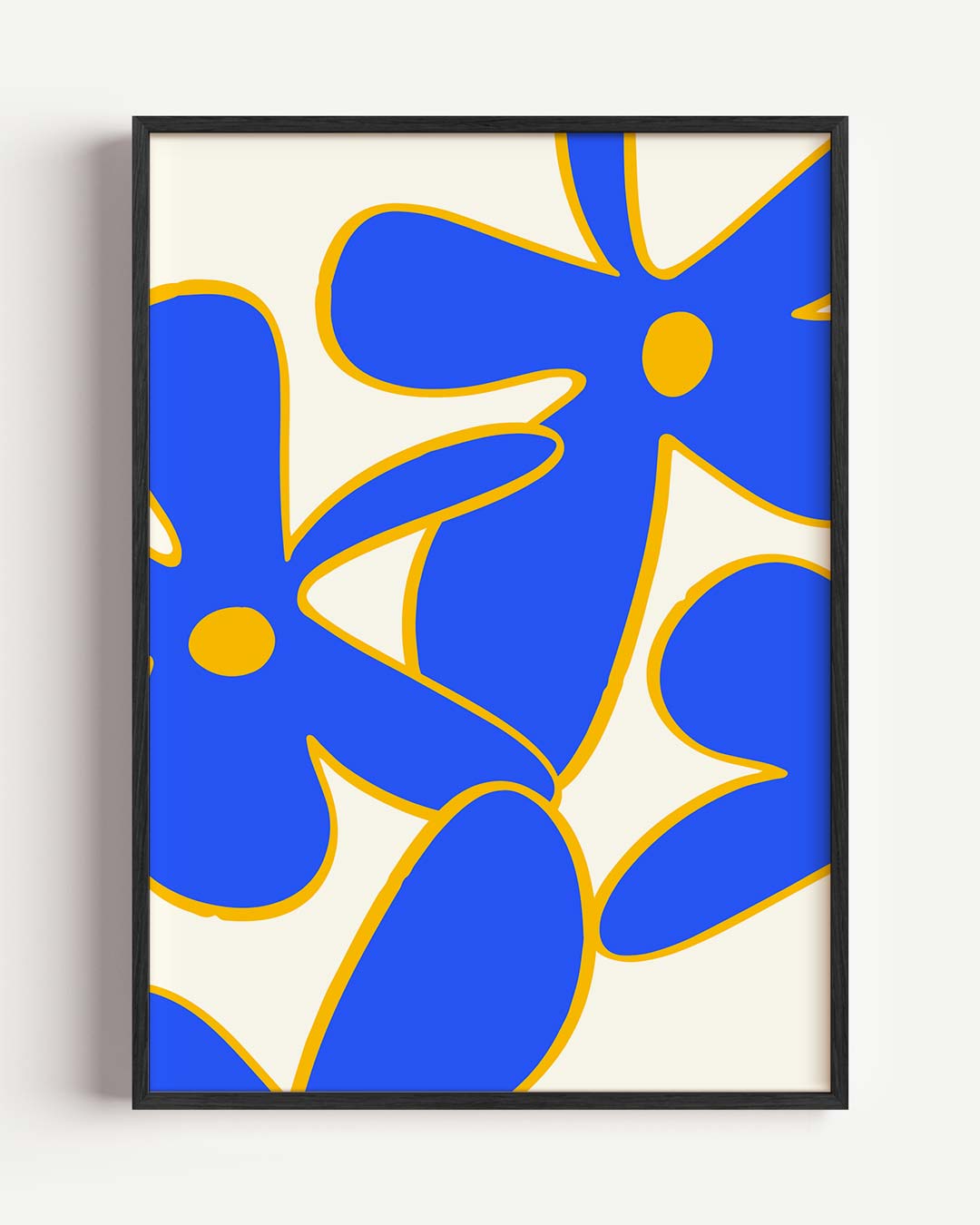 Blauwe Bloemenpracht Poster-WallArtistic