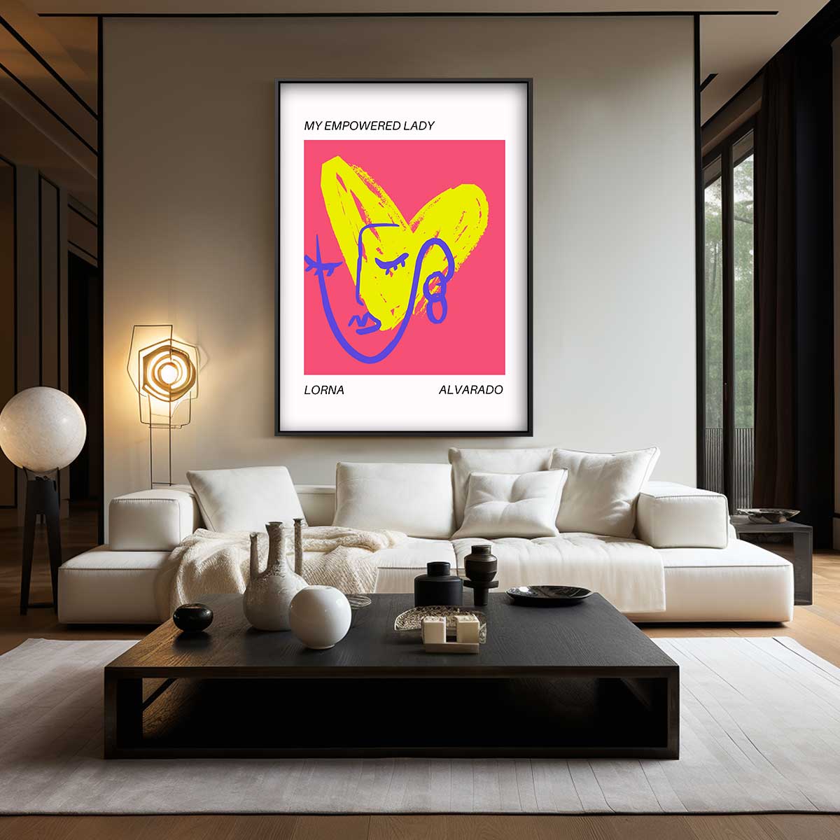 My Empowered Lady Kunstwerk-canvas-dibond-plexiglas-wanddecoratie-WallArtistic