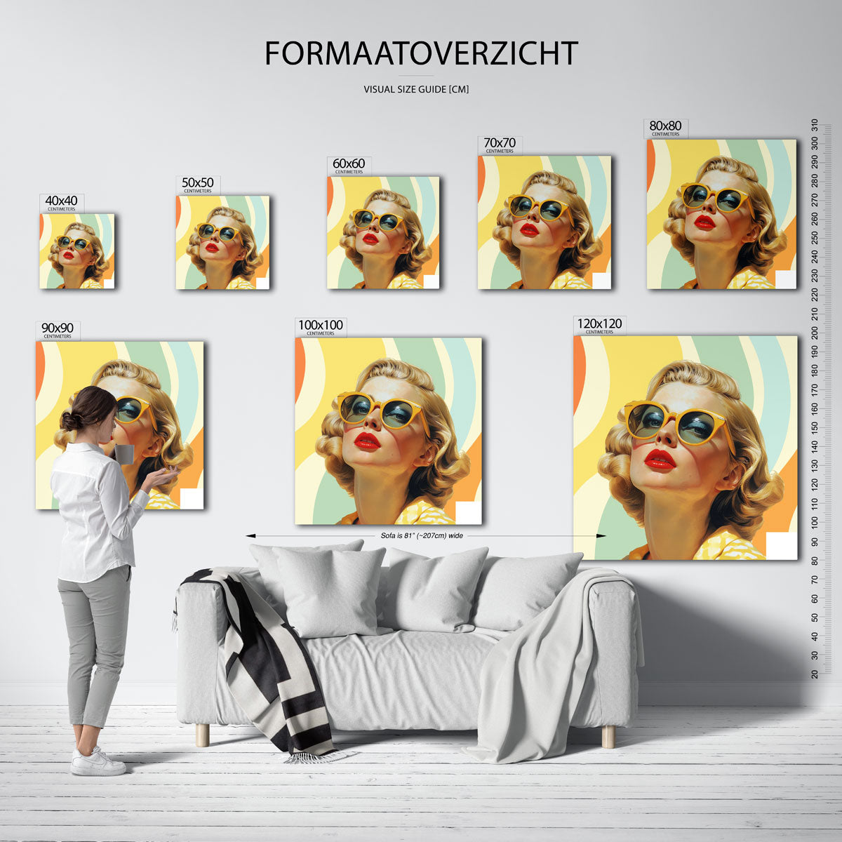 Vrouw met zonnebril Poster