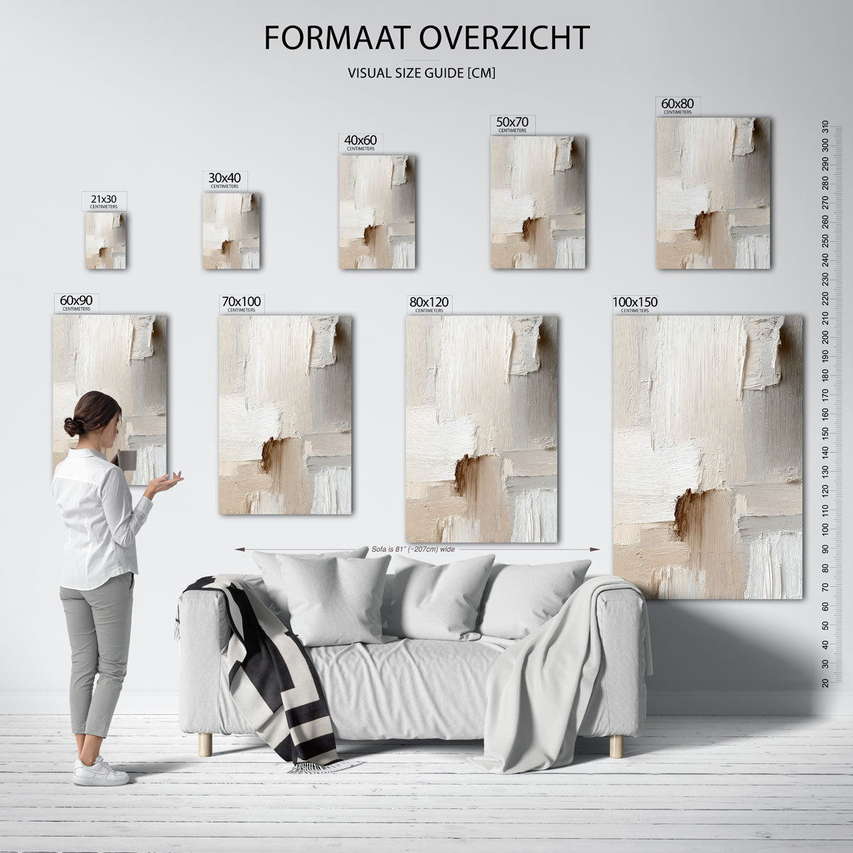 Beige textuur Poster