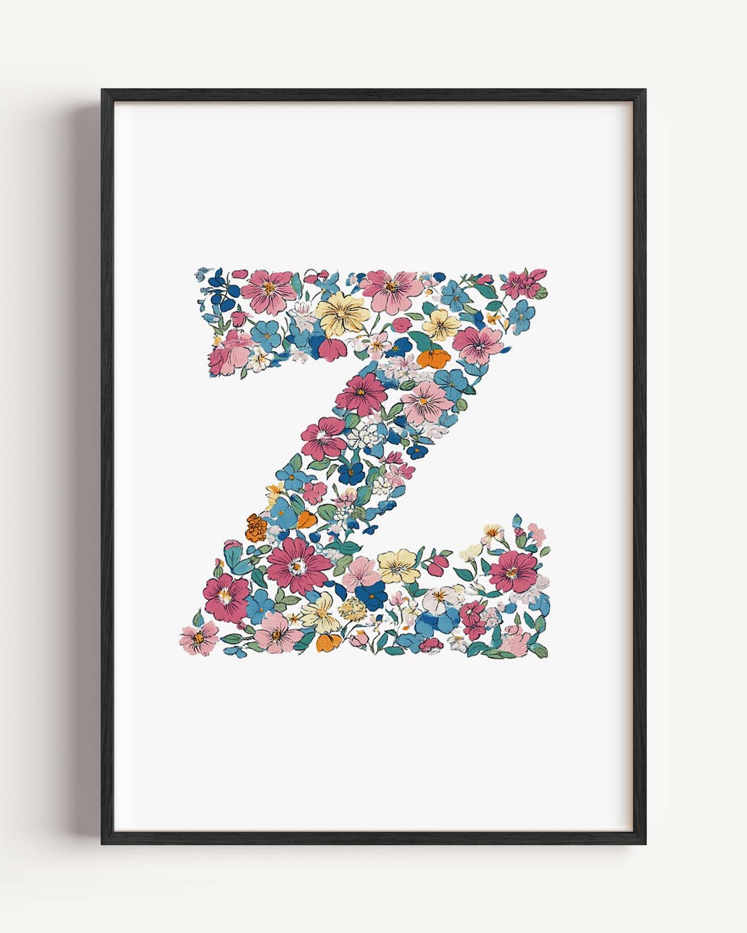 Bloemenpracht Letter Z Poster-WallArtistic