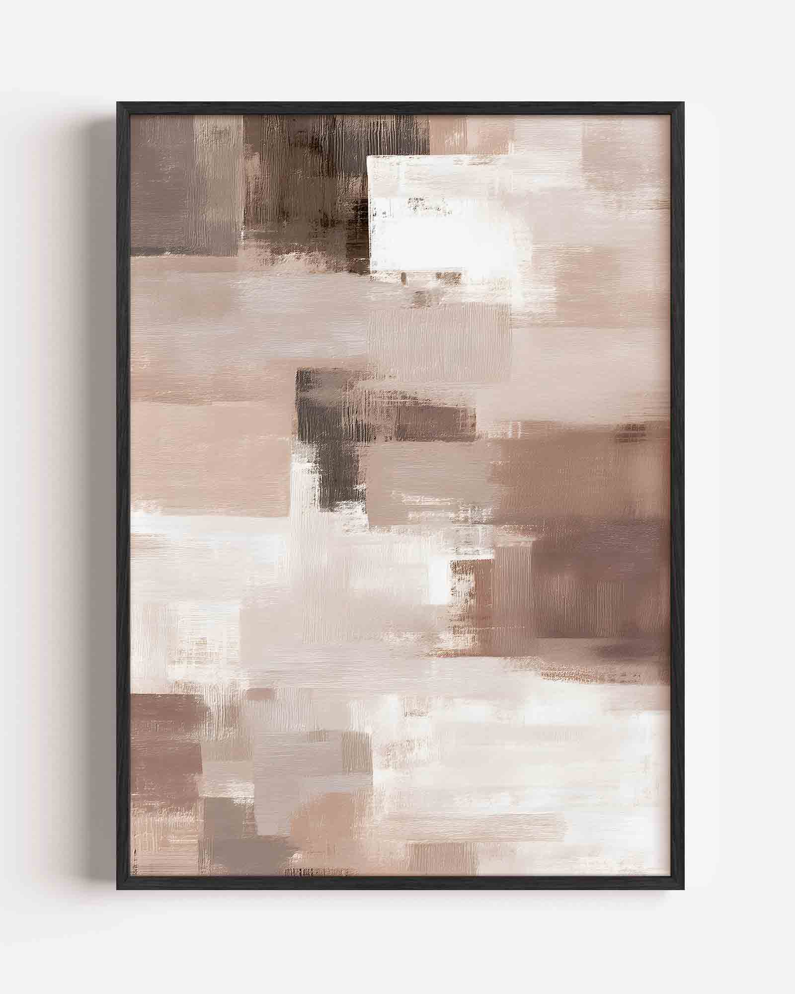 Abstracte beige vlakken Poster