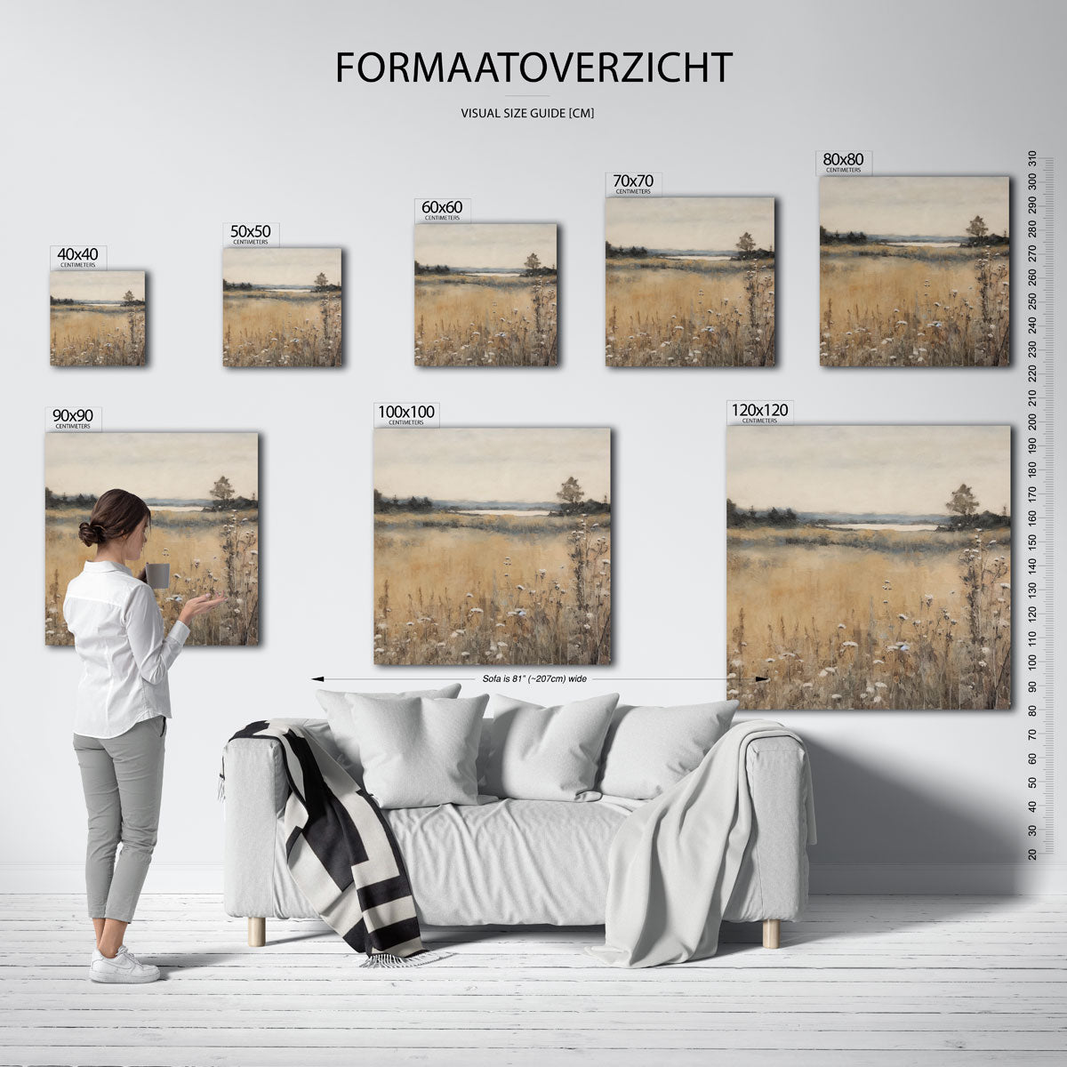 Landschap met bloemen Poster