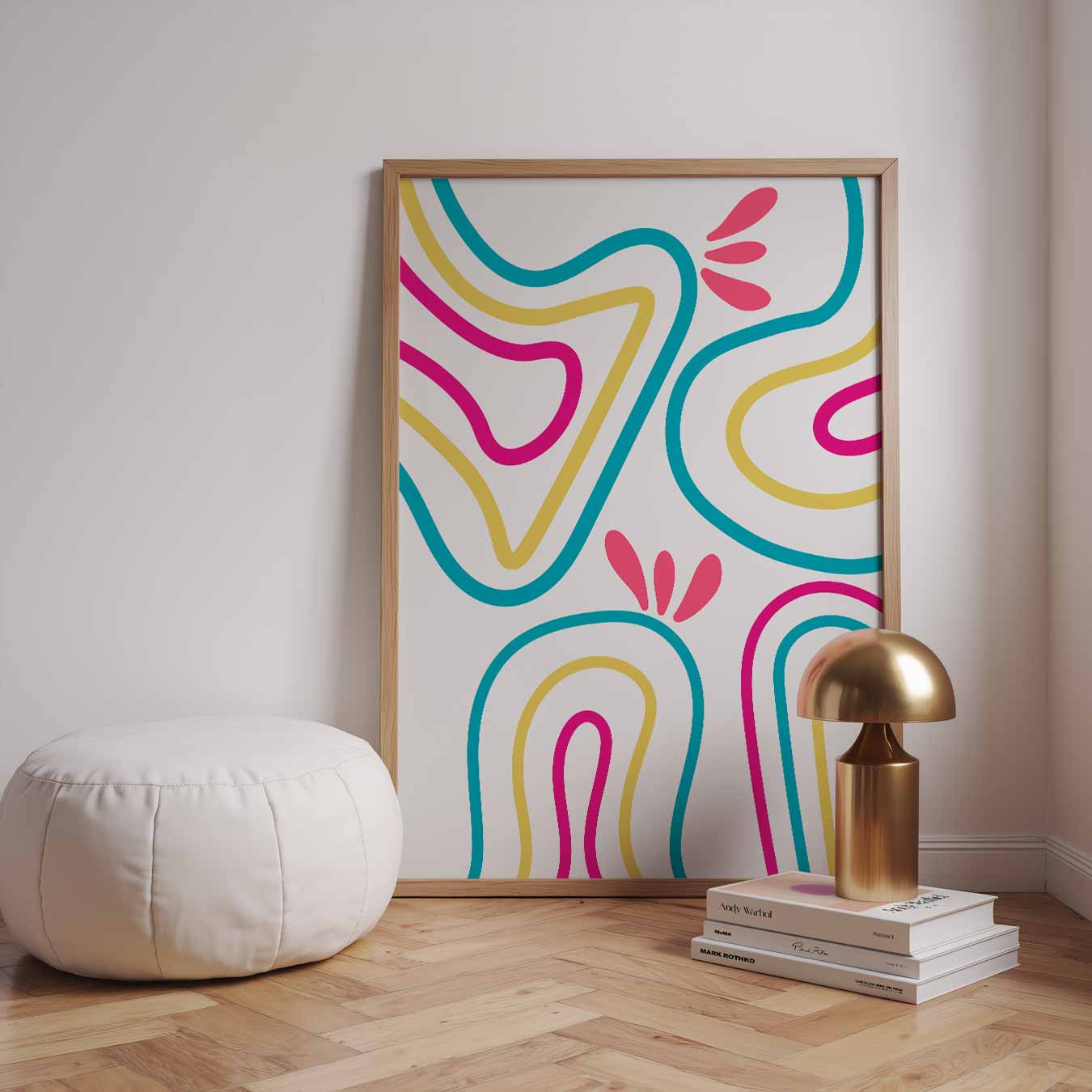 Vrolijke Golven Poster-WallArtistic