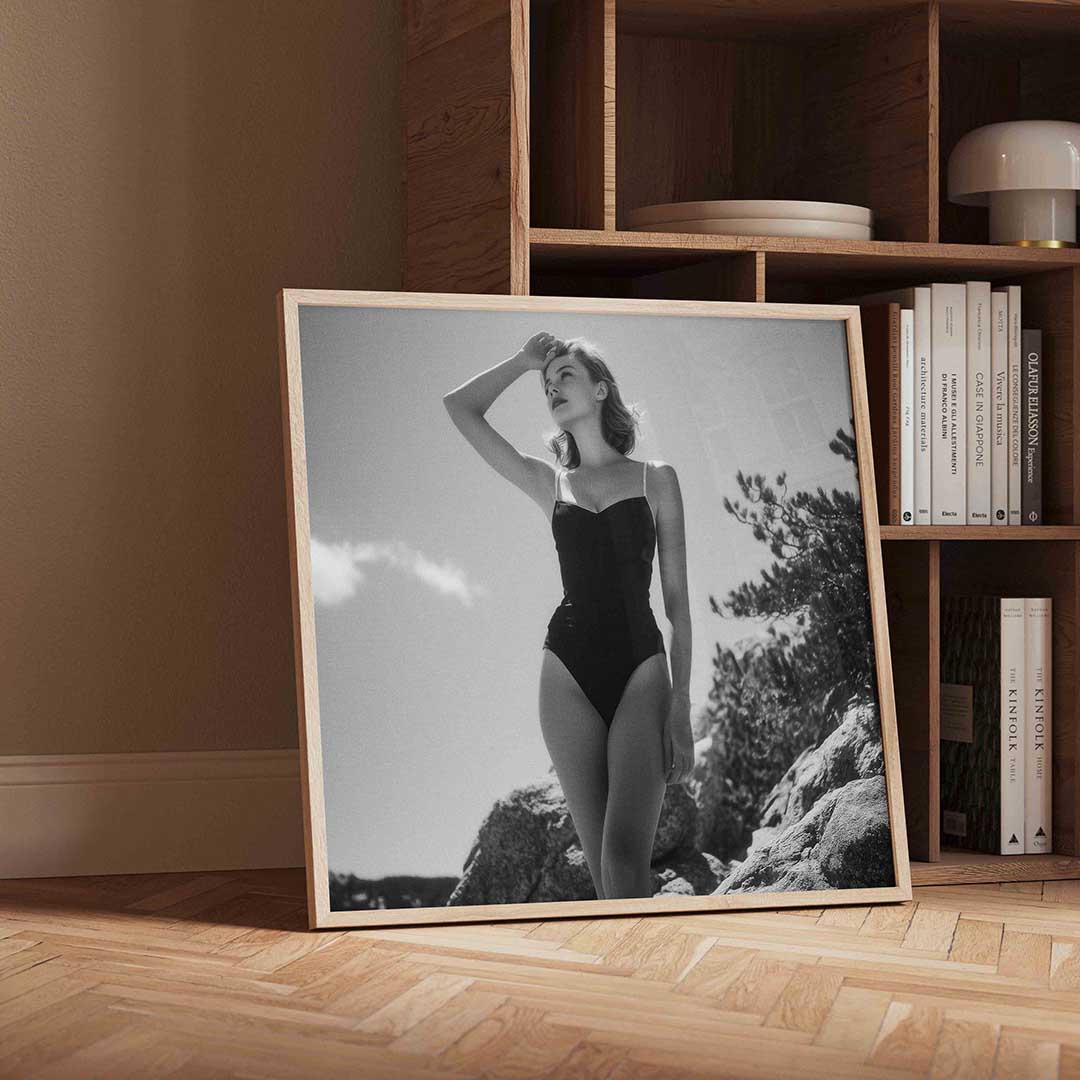 Vrouw in badpak Poster