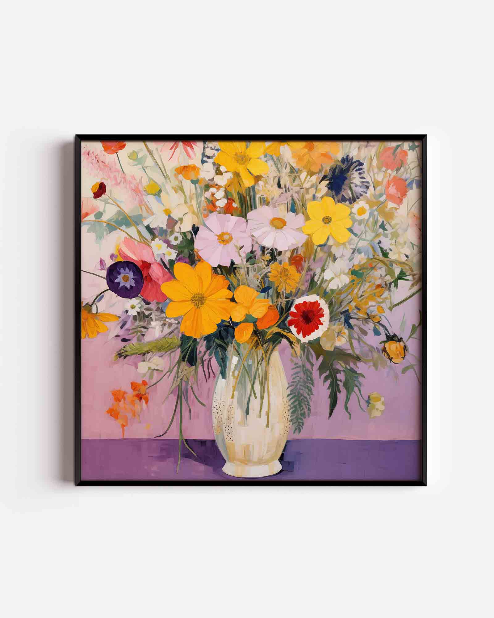 Bloemen in vaas Poster