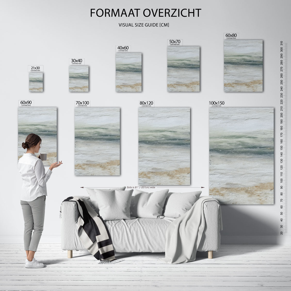 Abstracte landschapsweergave Poster
