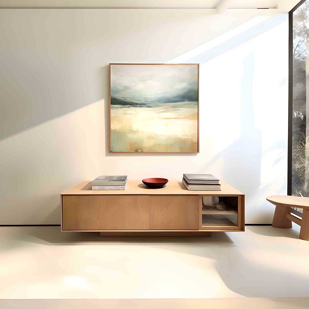Landschap in zachte tinten Poster
