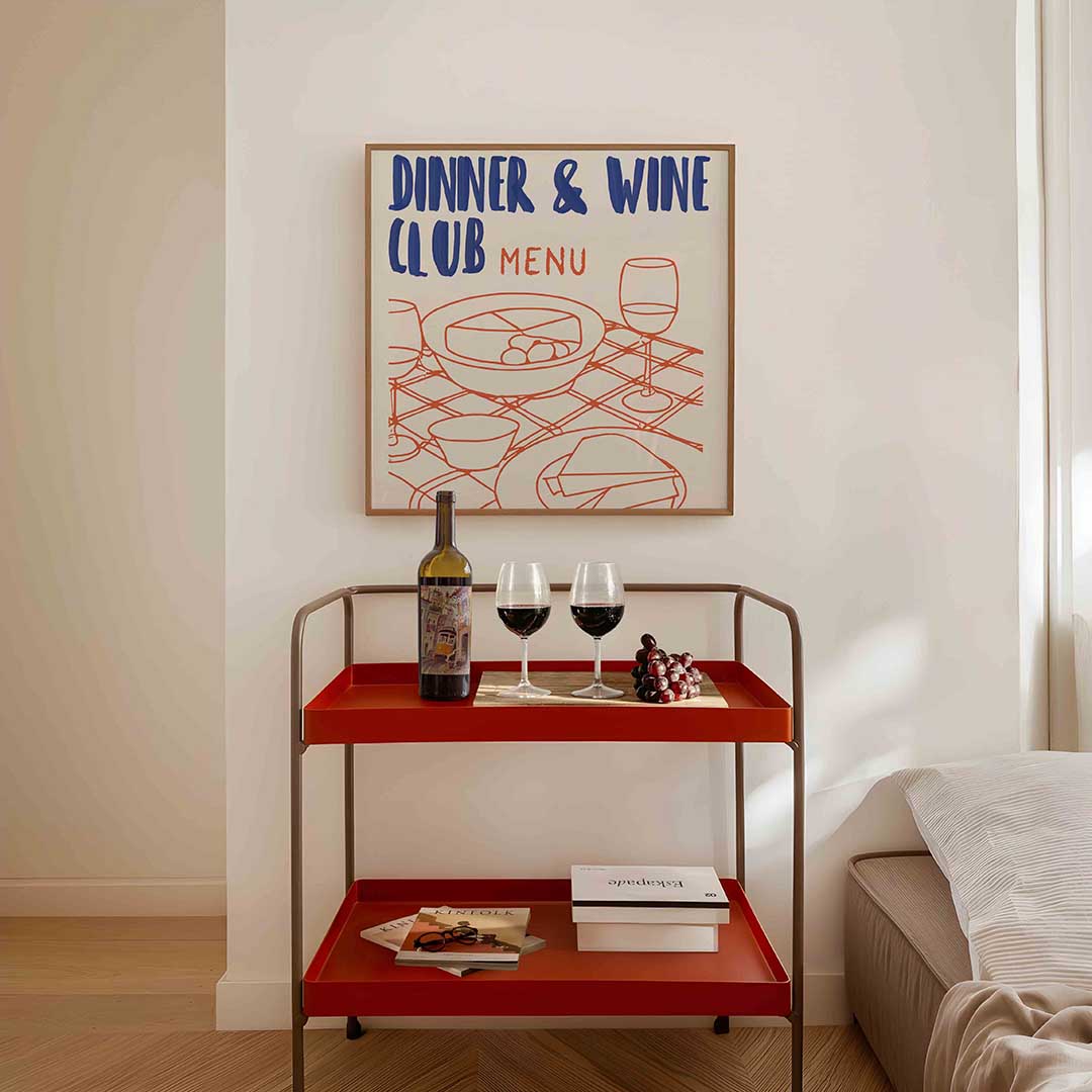 Dinner & wine club menu Poster