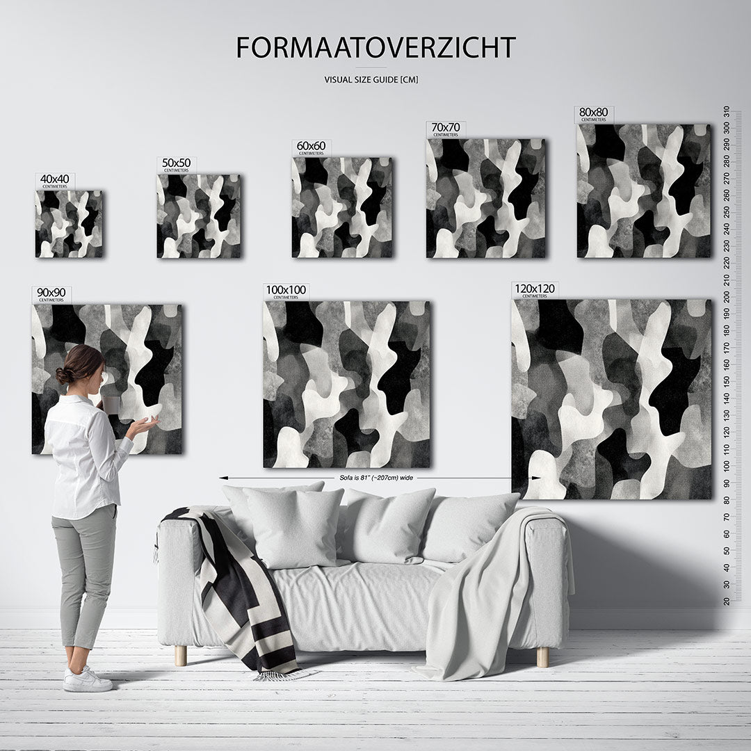 Organische vormen compositie Kunstwerk