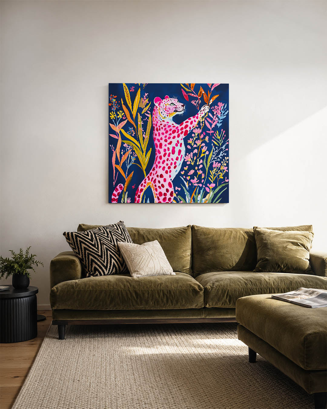 Vrolijke luipaard Kunstwerk