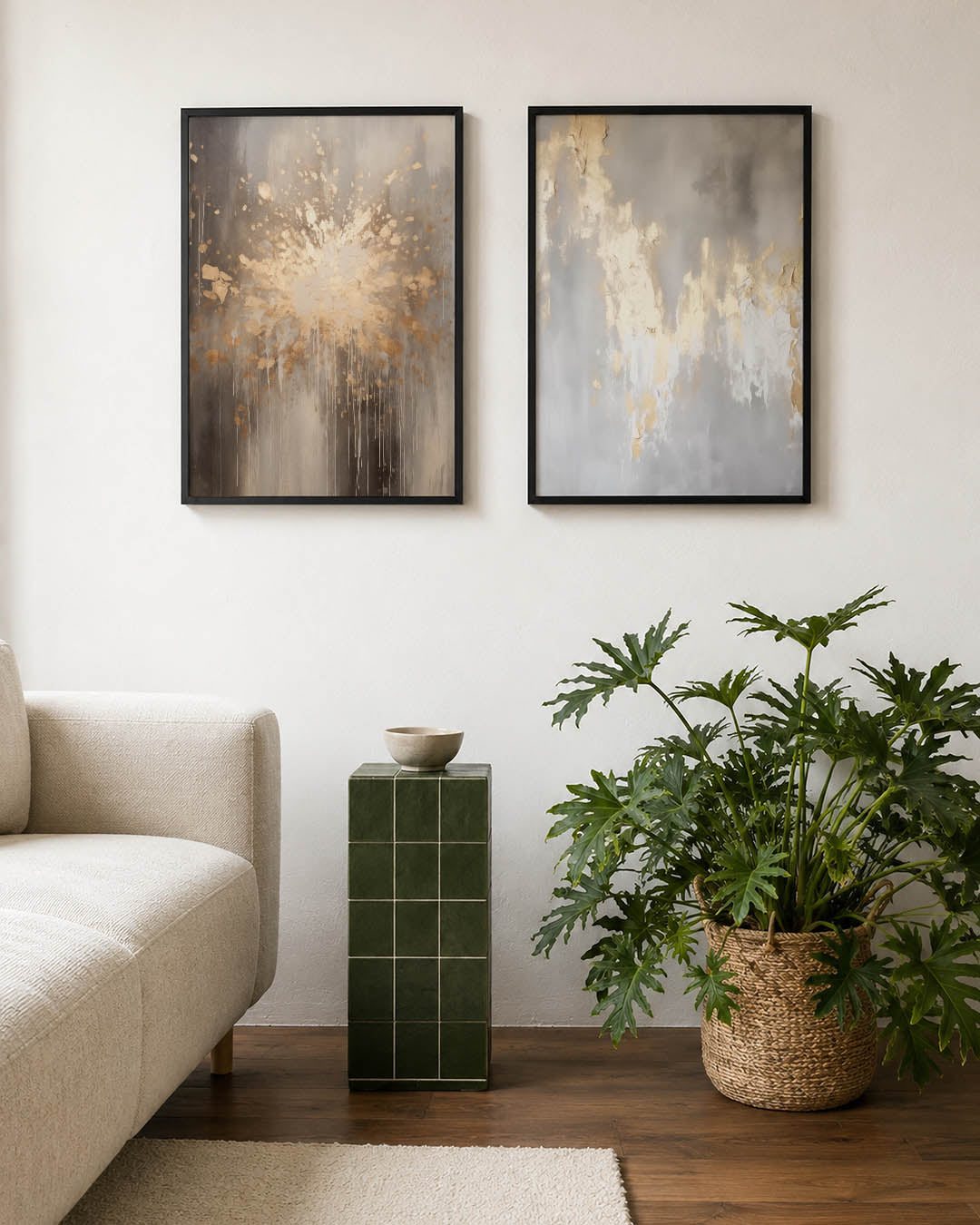 Gouden spatexplosie Posterset