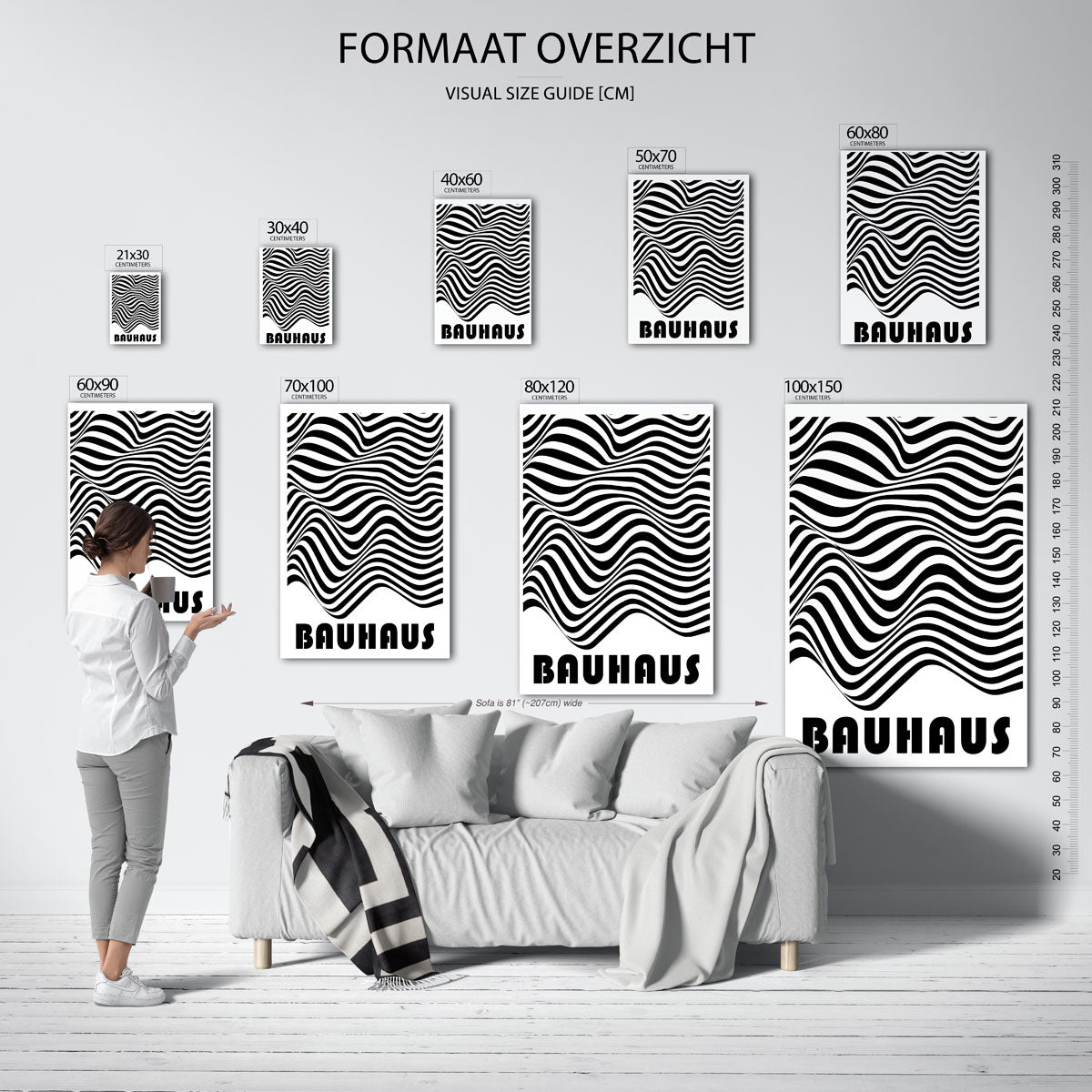 Golvend lijnenspel Poster