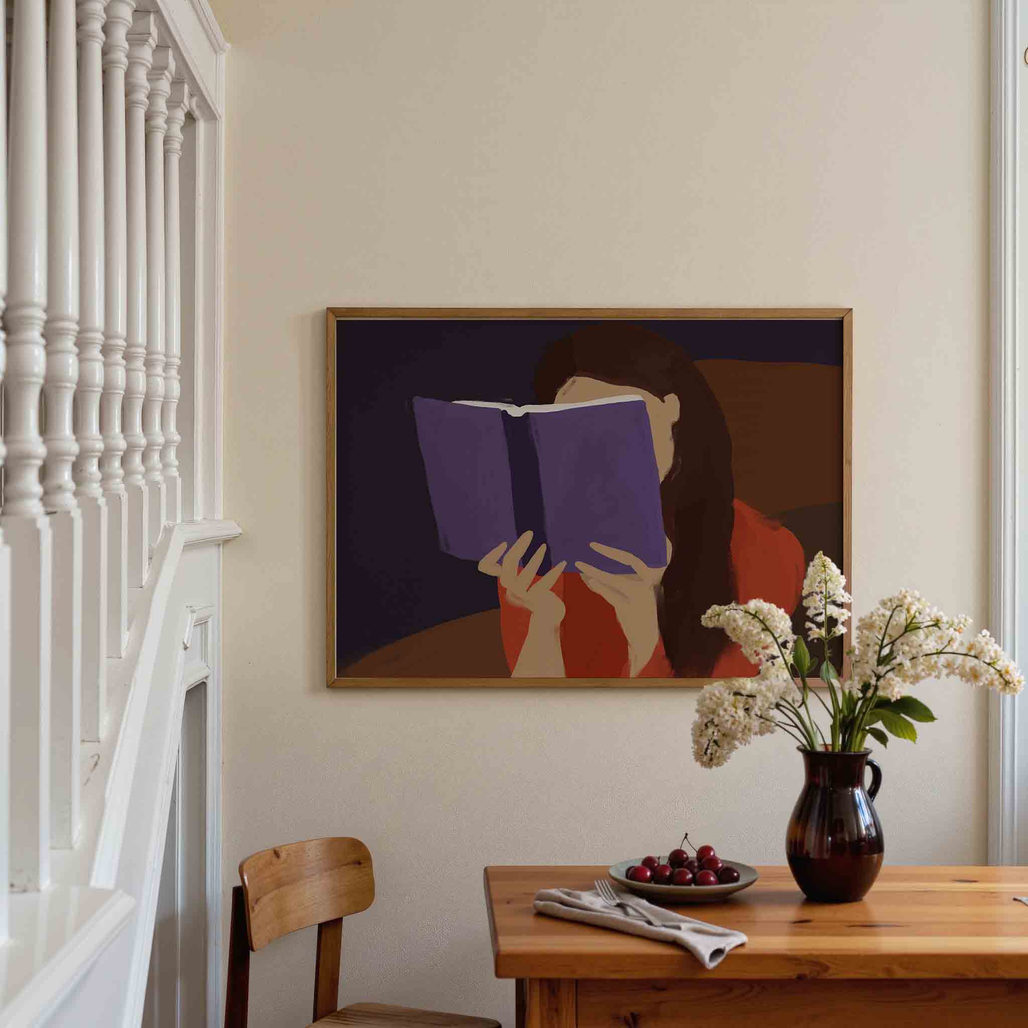 Lezende vrouw Poster