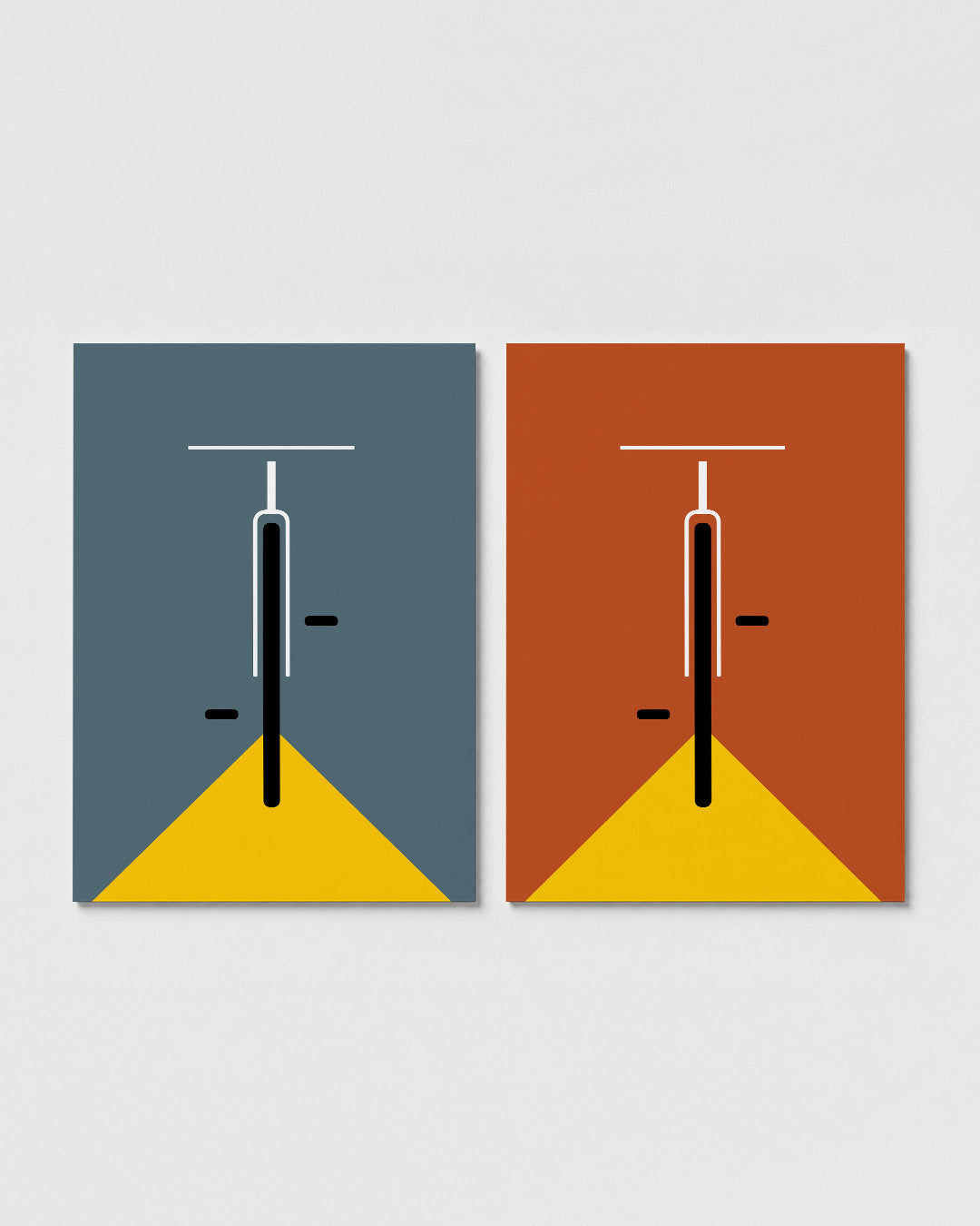 Lijnen en driehoek Posterset