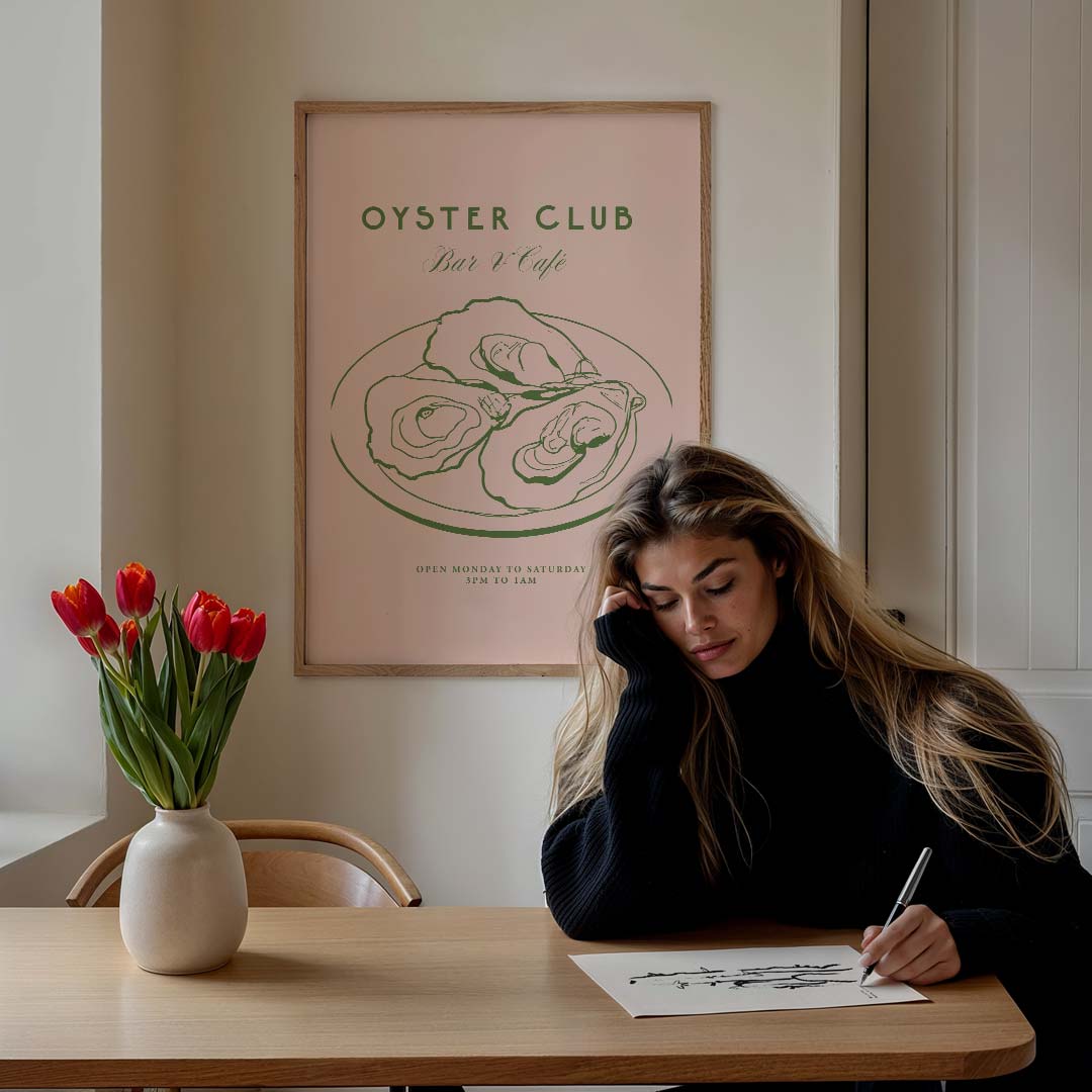 Elegante Oyster Club Poster-WallArtistic