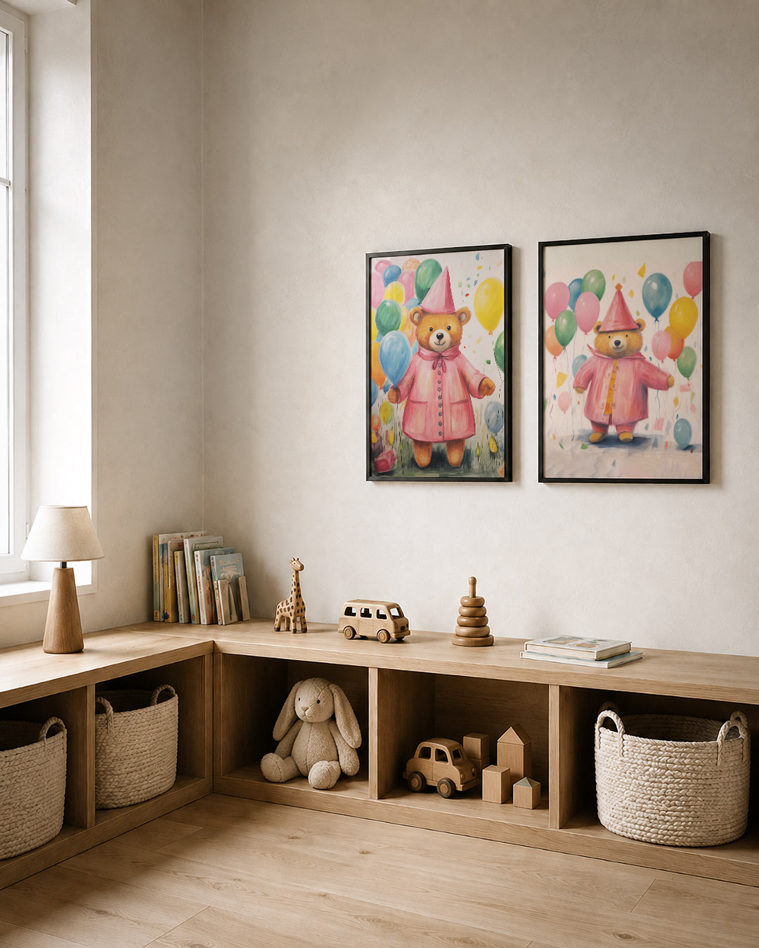 Vrolijke ballonbeer Posterset