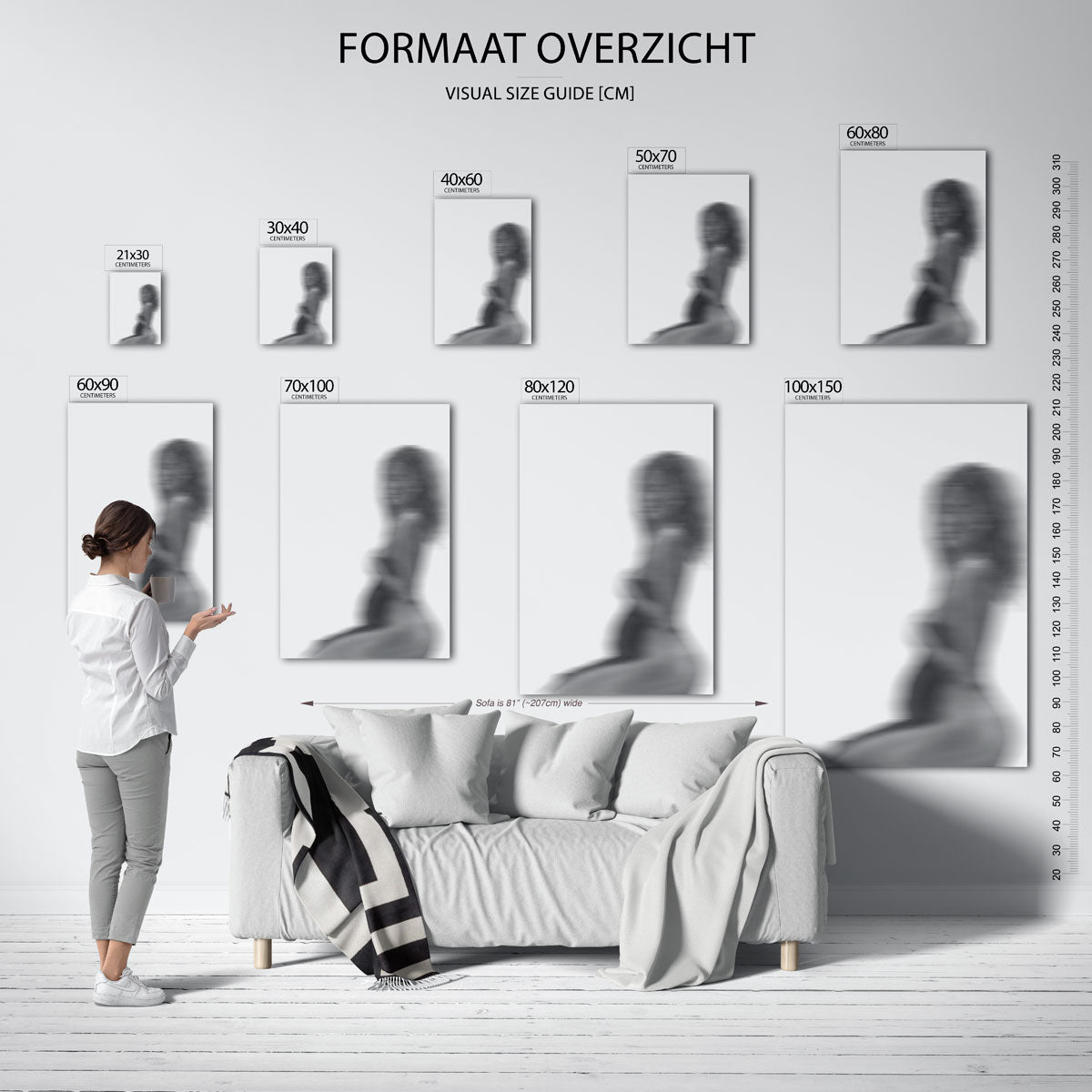 Vervagende silhouet Poster