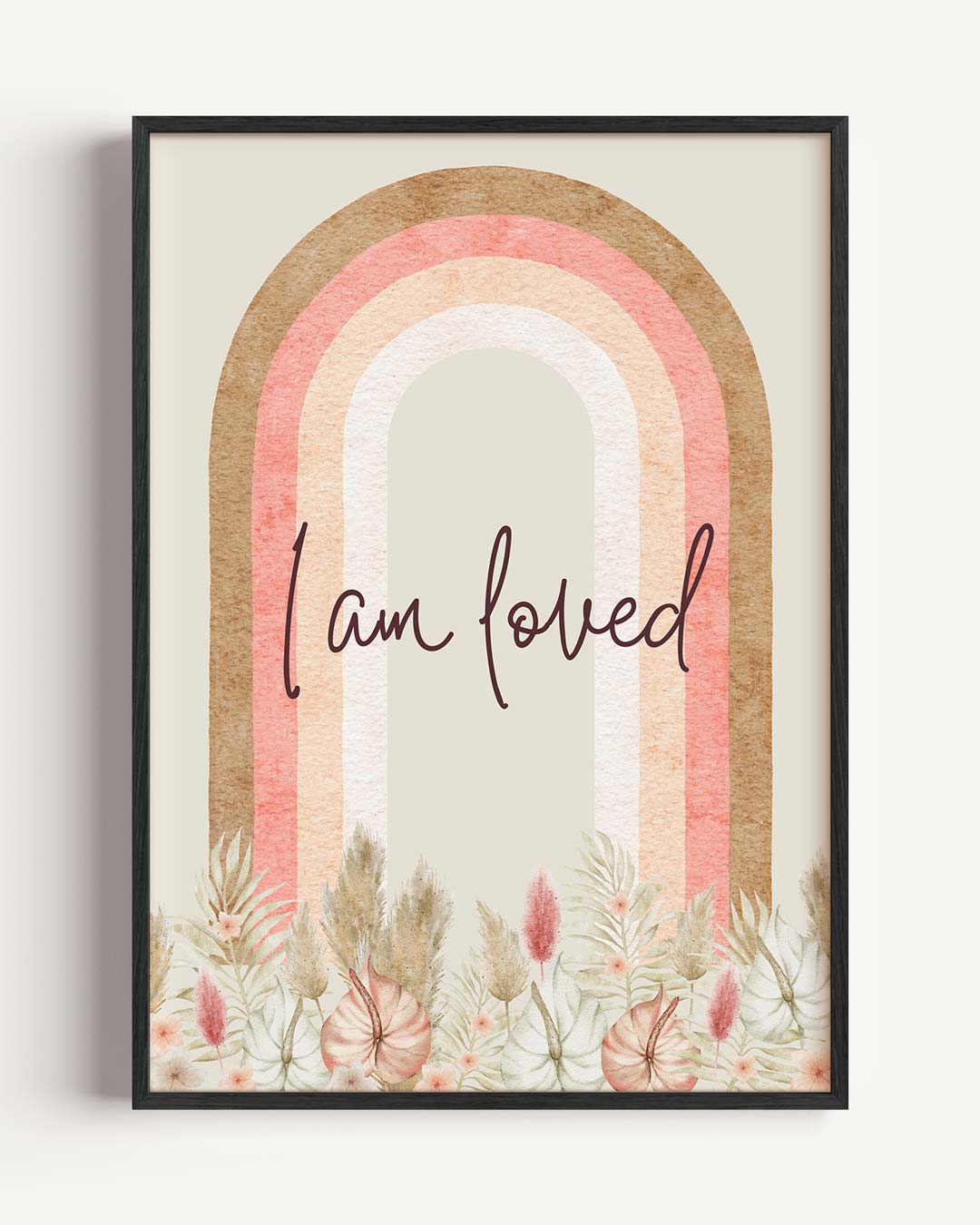 Boho Regenboog Poster met Inspirerende Quote Poster-WallArtistic