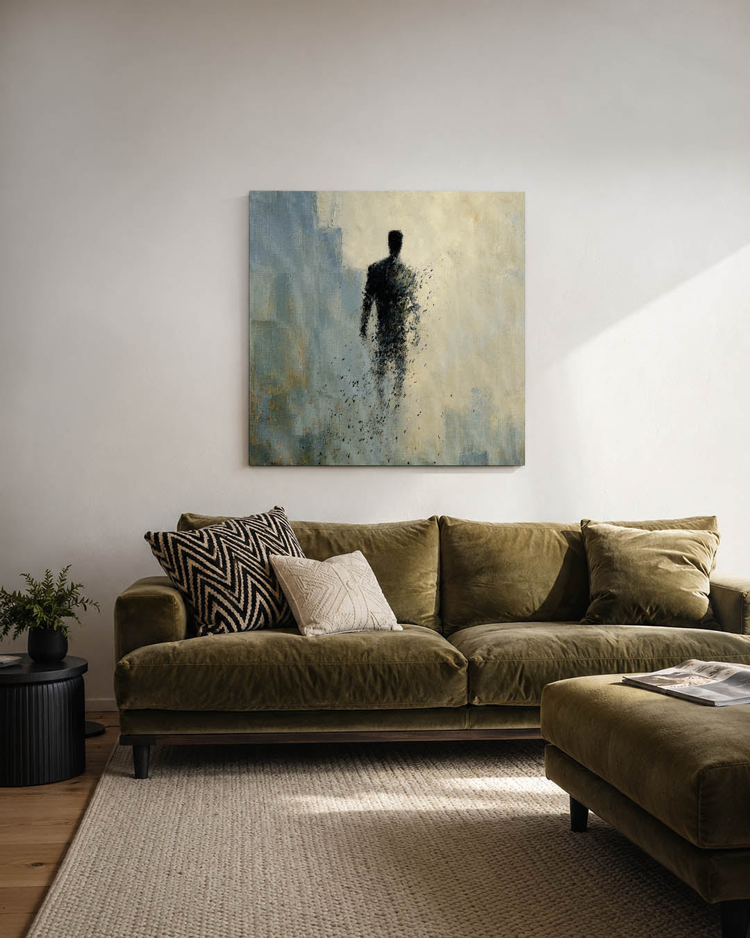 Vervagende silhouet Kunstwerk