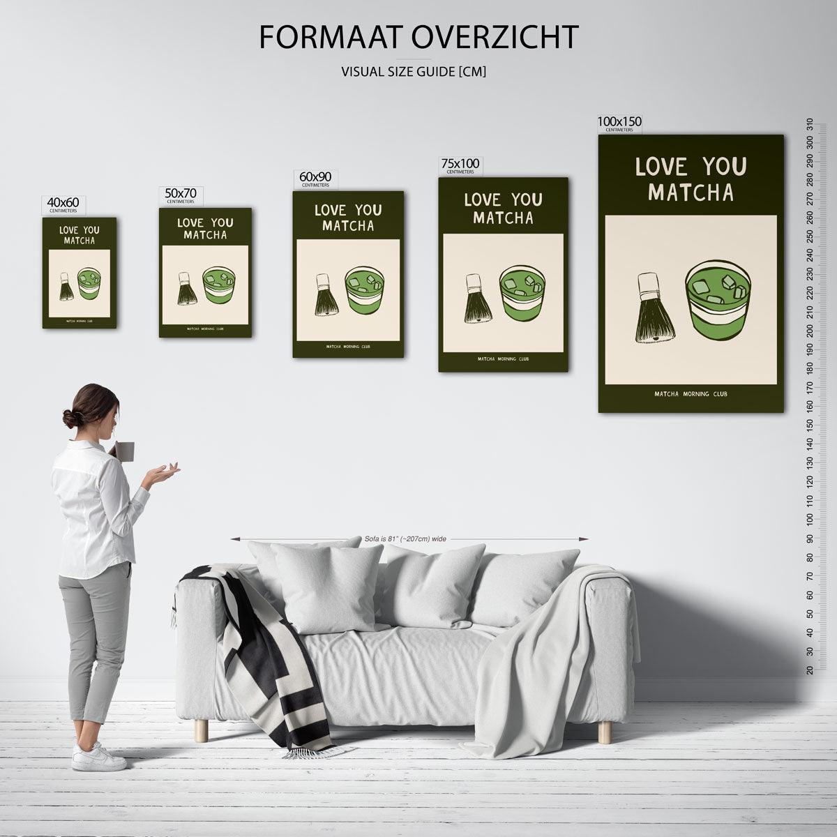 Matcha illustratie Kunstwerk