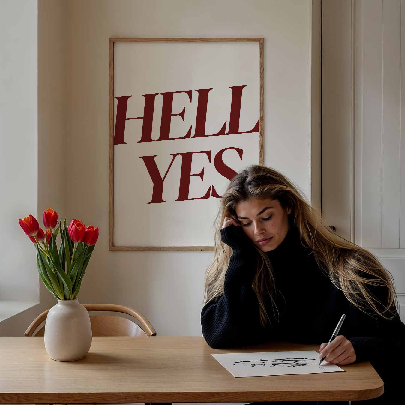 Hell Yes Motivatieposter-WallArtistic
