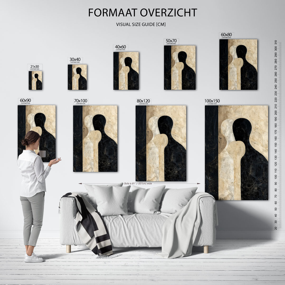 Abstracte silhouetten Poster