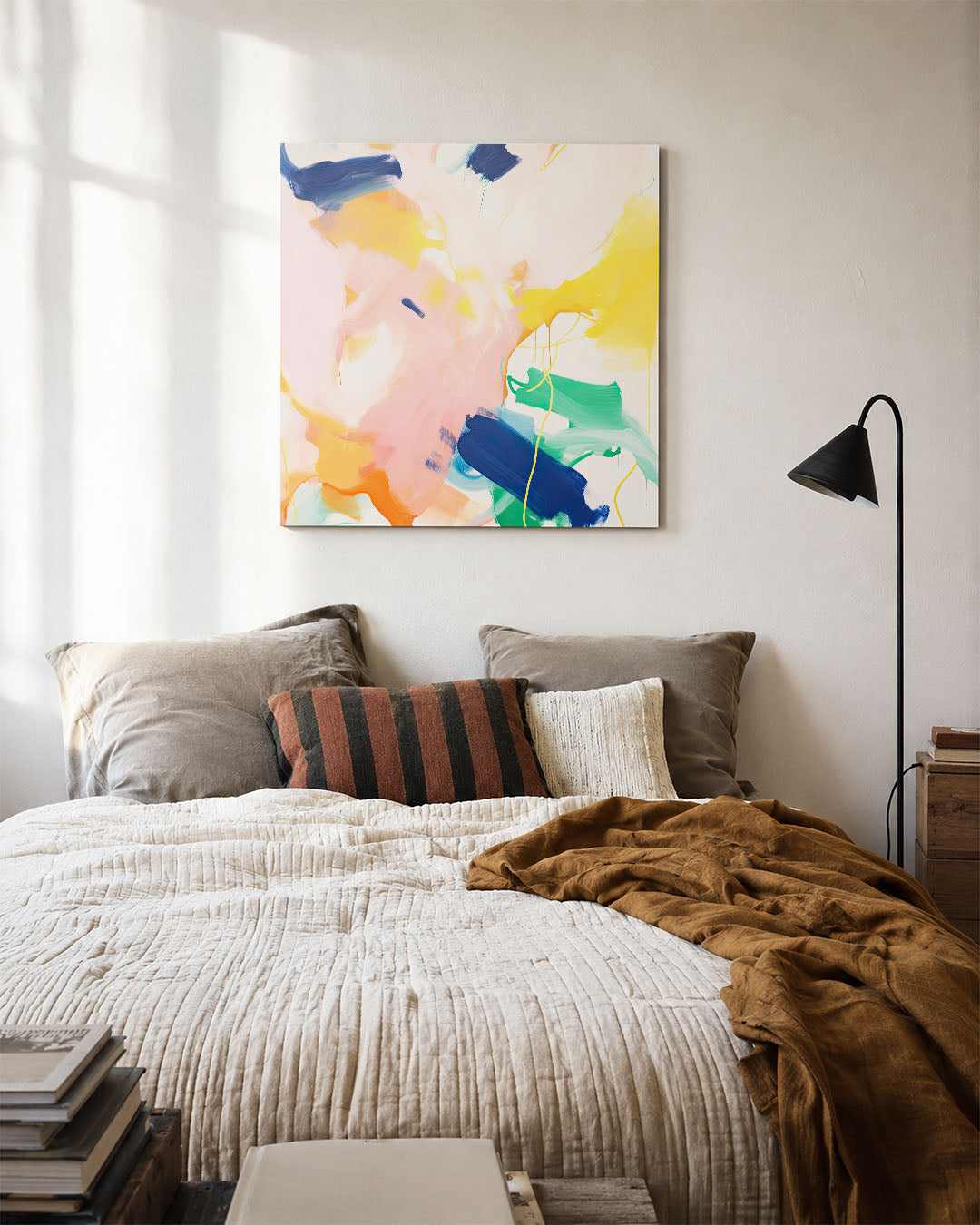 Dynamische kleurenexplosie Kunstwerk
