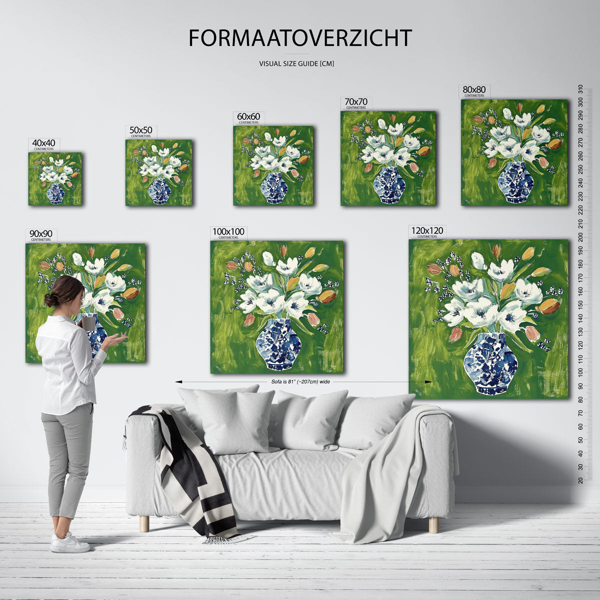 Bloemen in vaas Poster