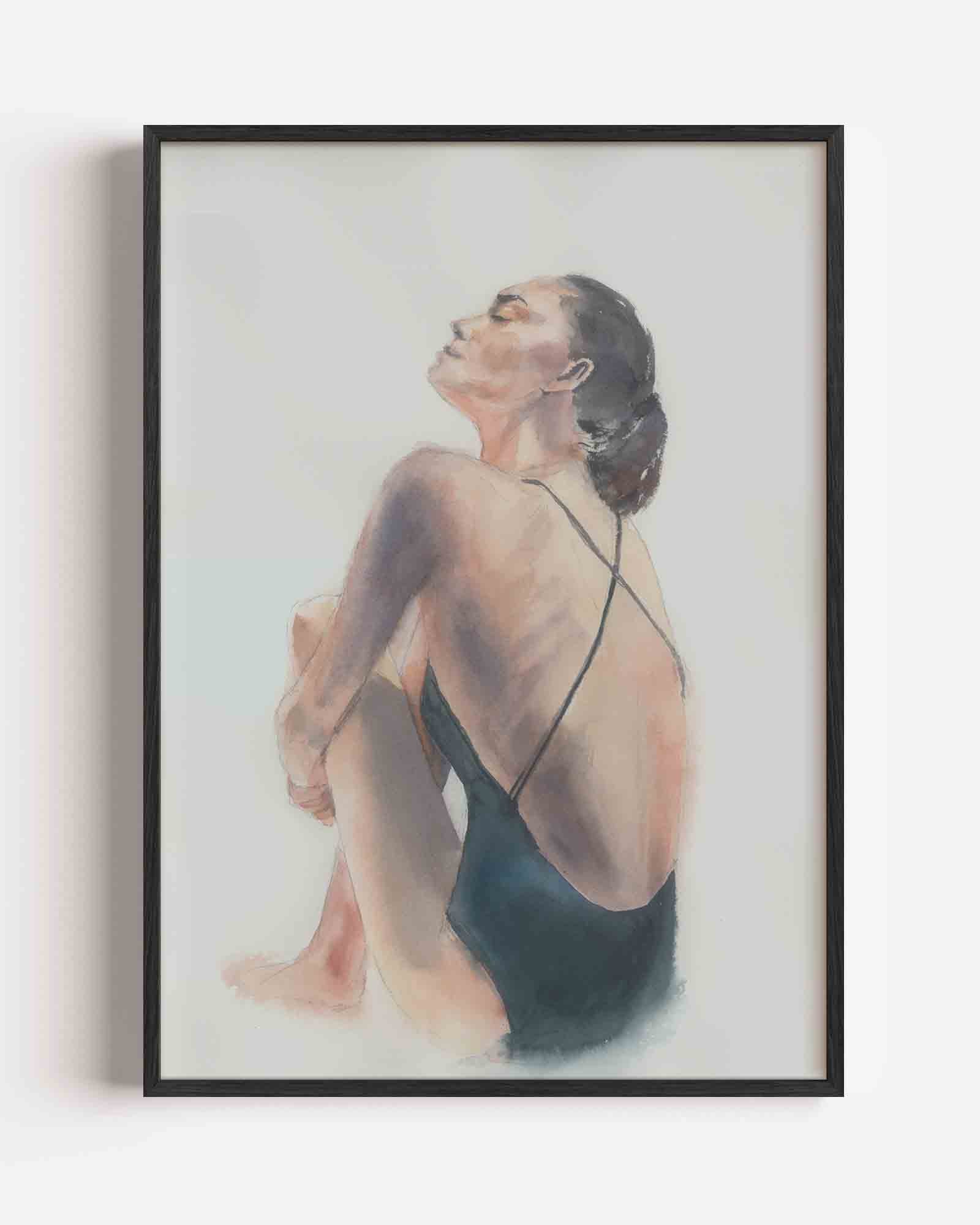 Vrouw in badpak Poster