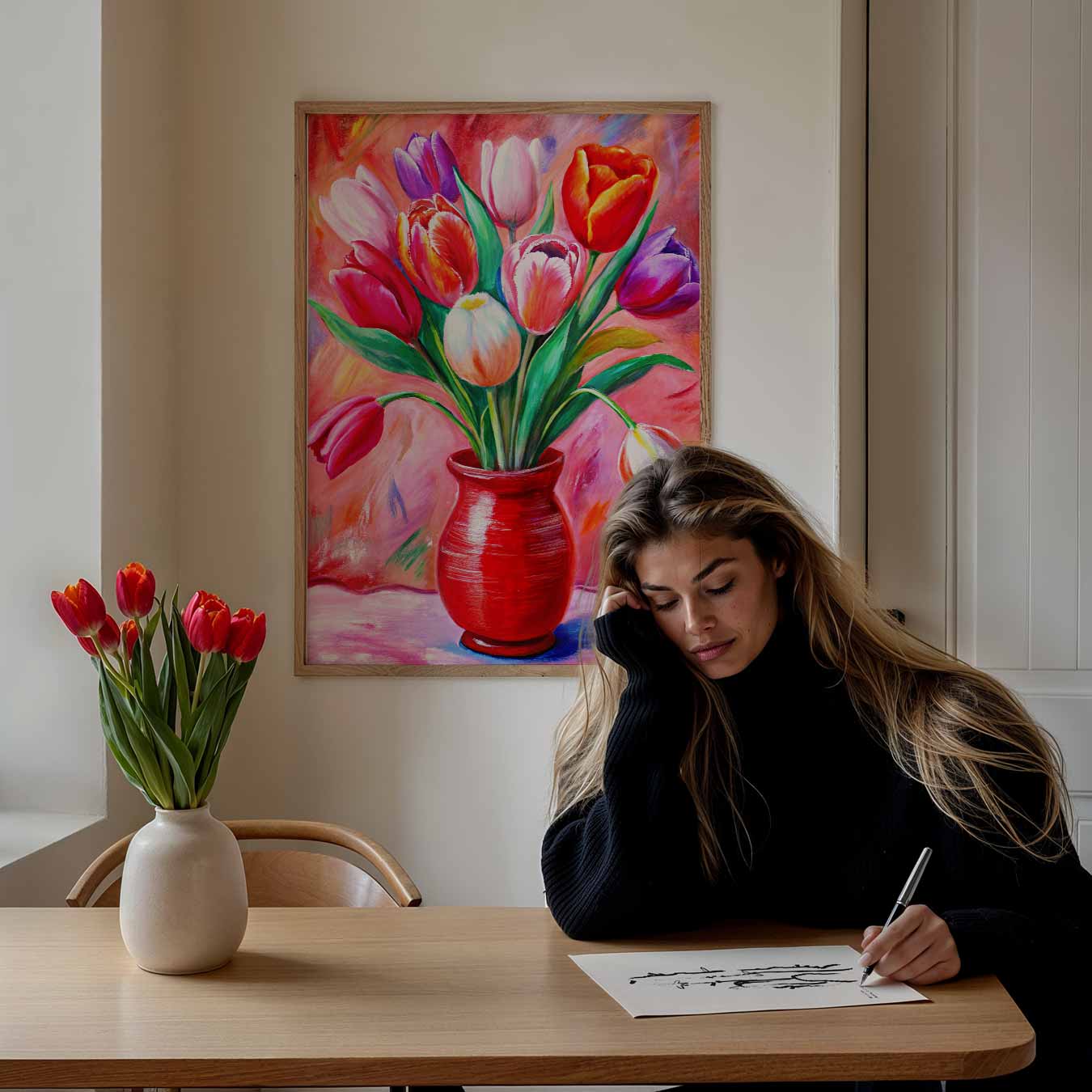 Levendige Tulpenpracht Poster-WallArtistic