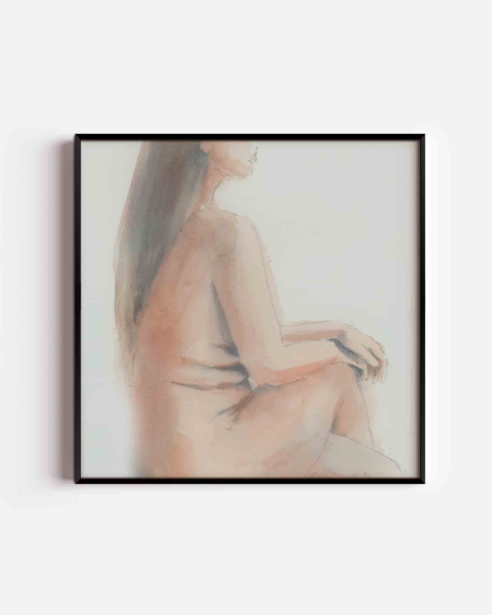 Zittende figuur Poster