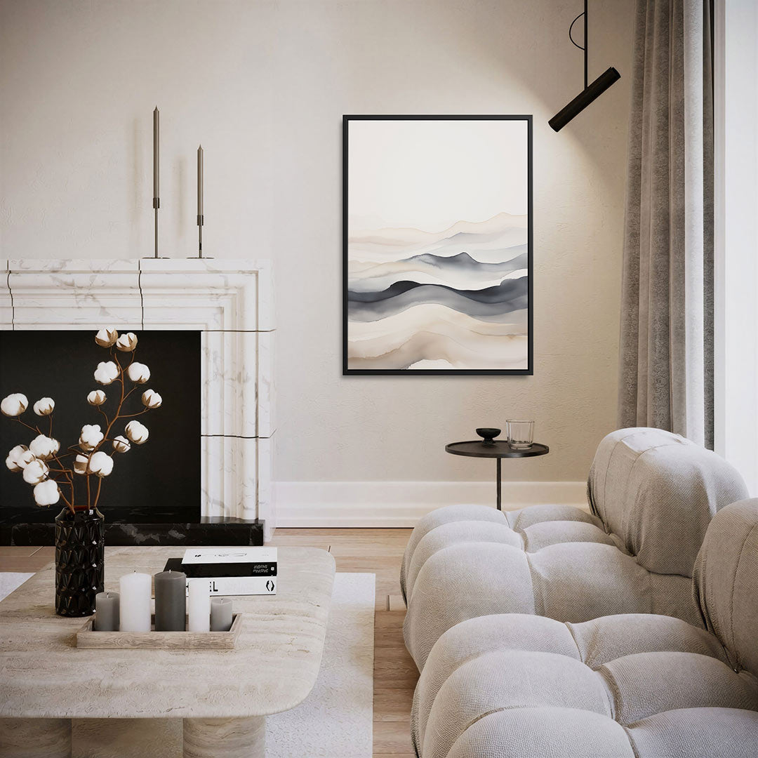 Vloeiende lijnen landschap Kunstwerk