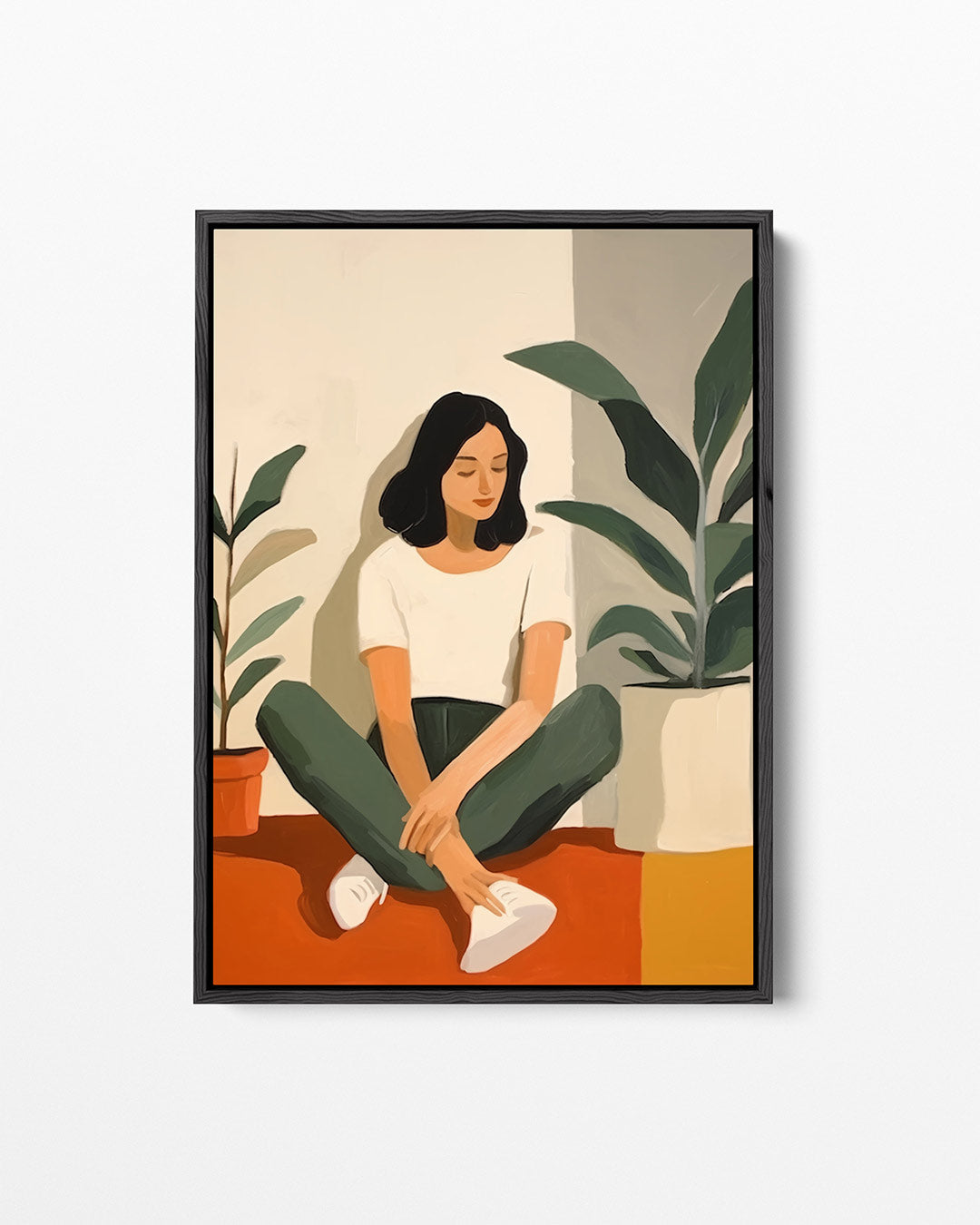 Vrouw met planten Kunstwerk