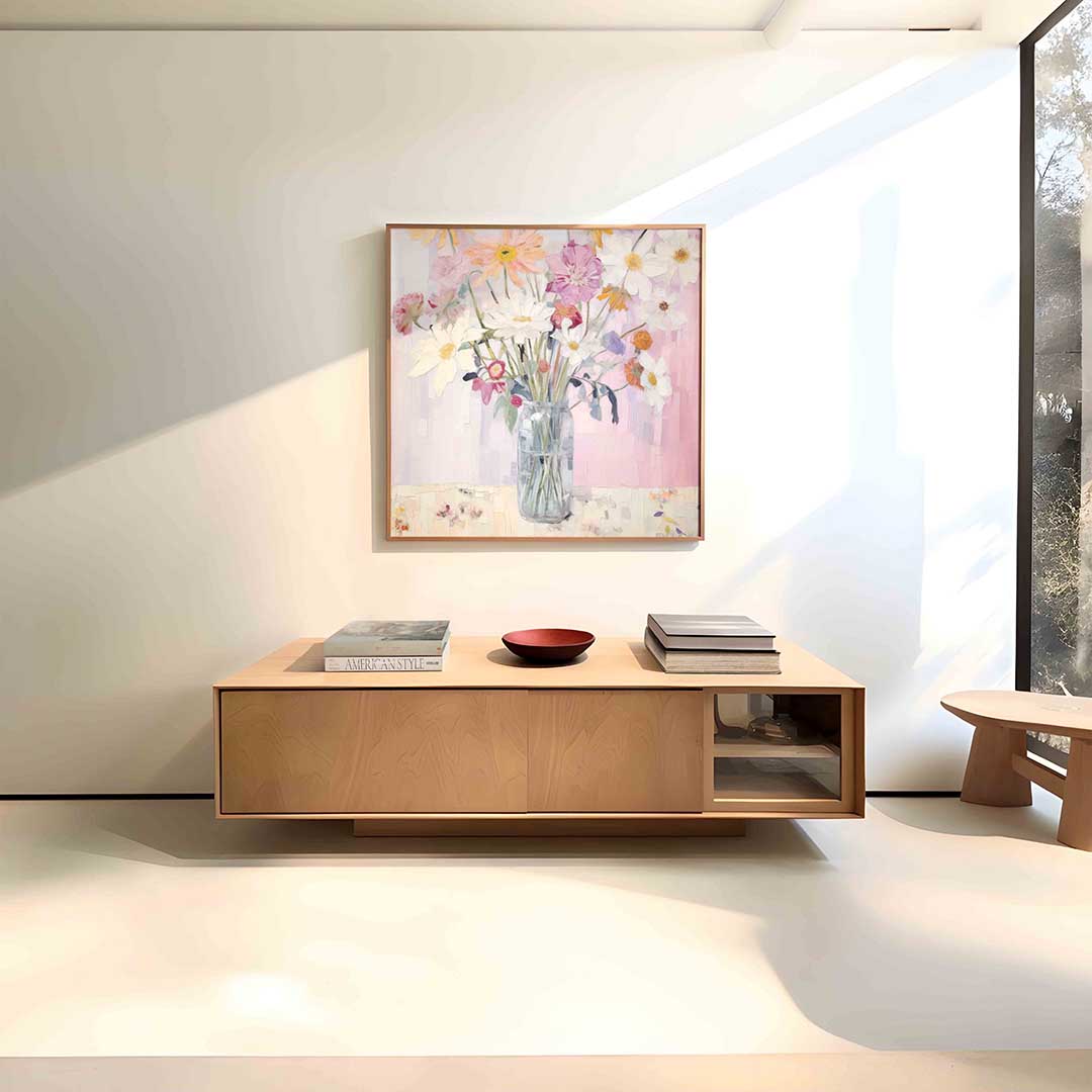 Bloemen in vaas Poster