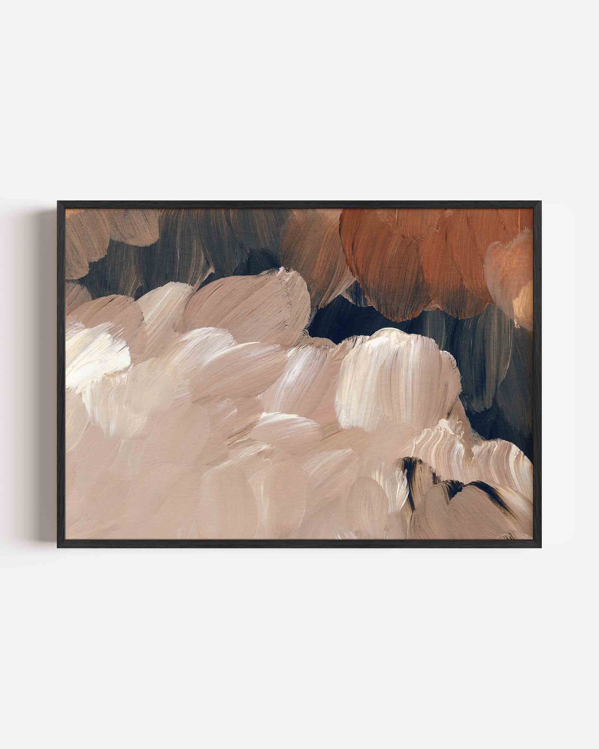 Abstracte penseelstreken Poster