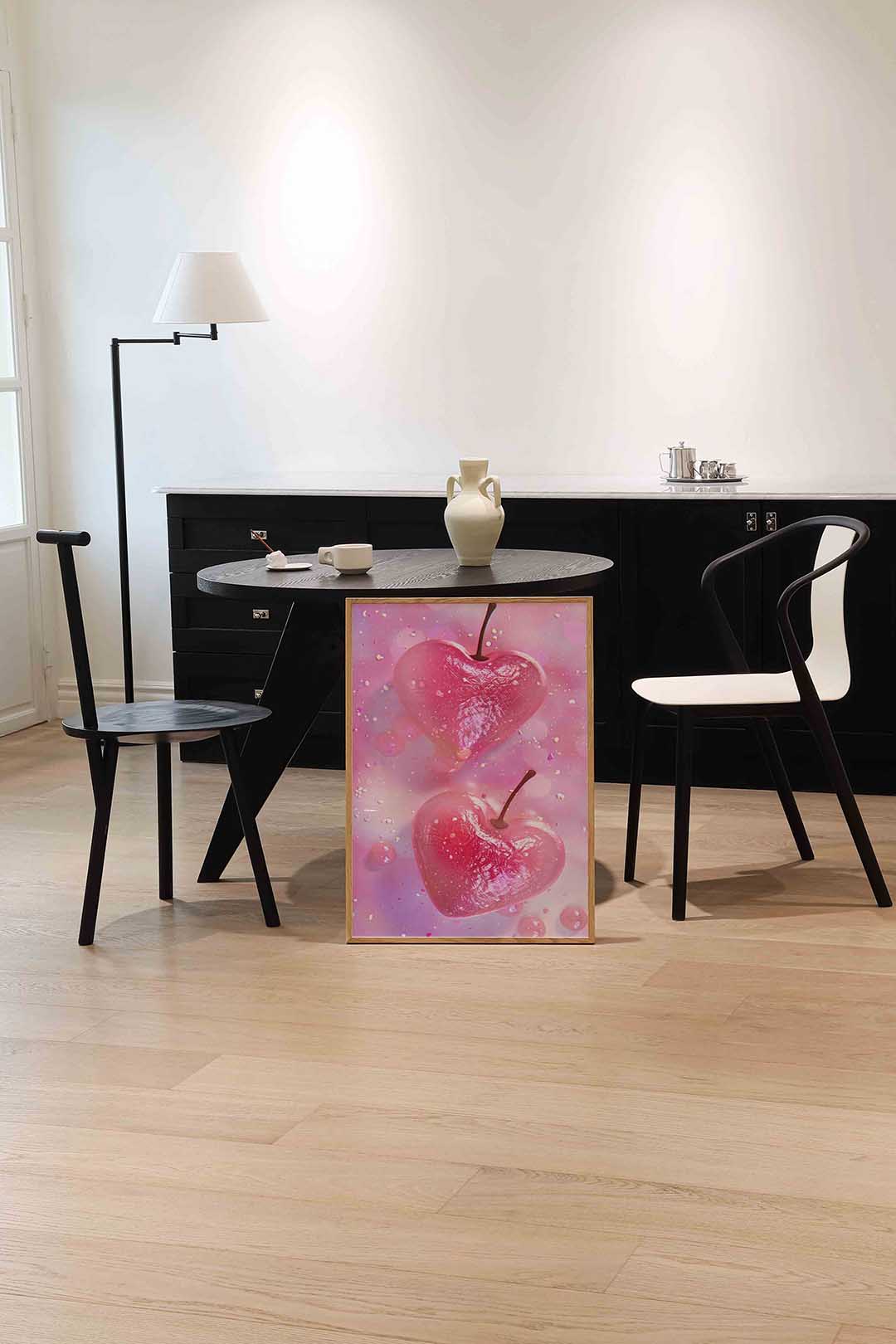 Hartvormige kersen Poster