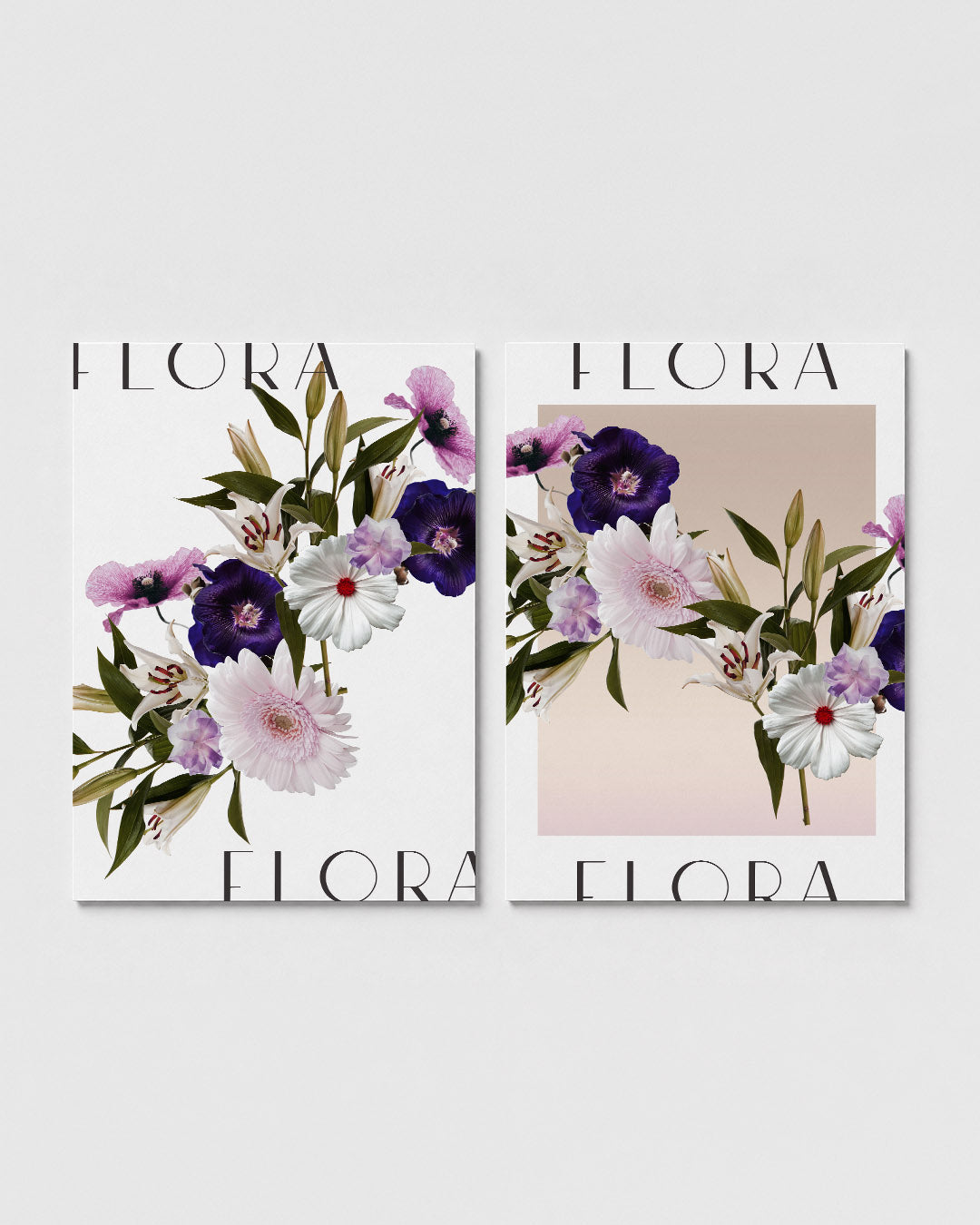 Bloemenpracht en tekst Posterset