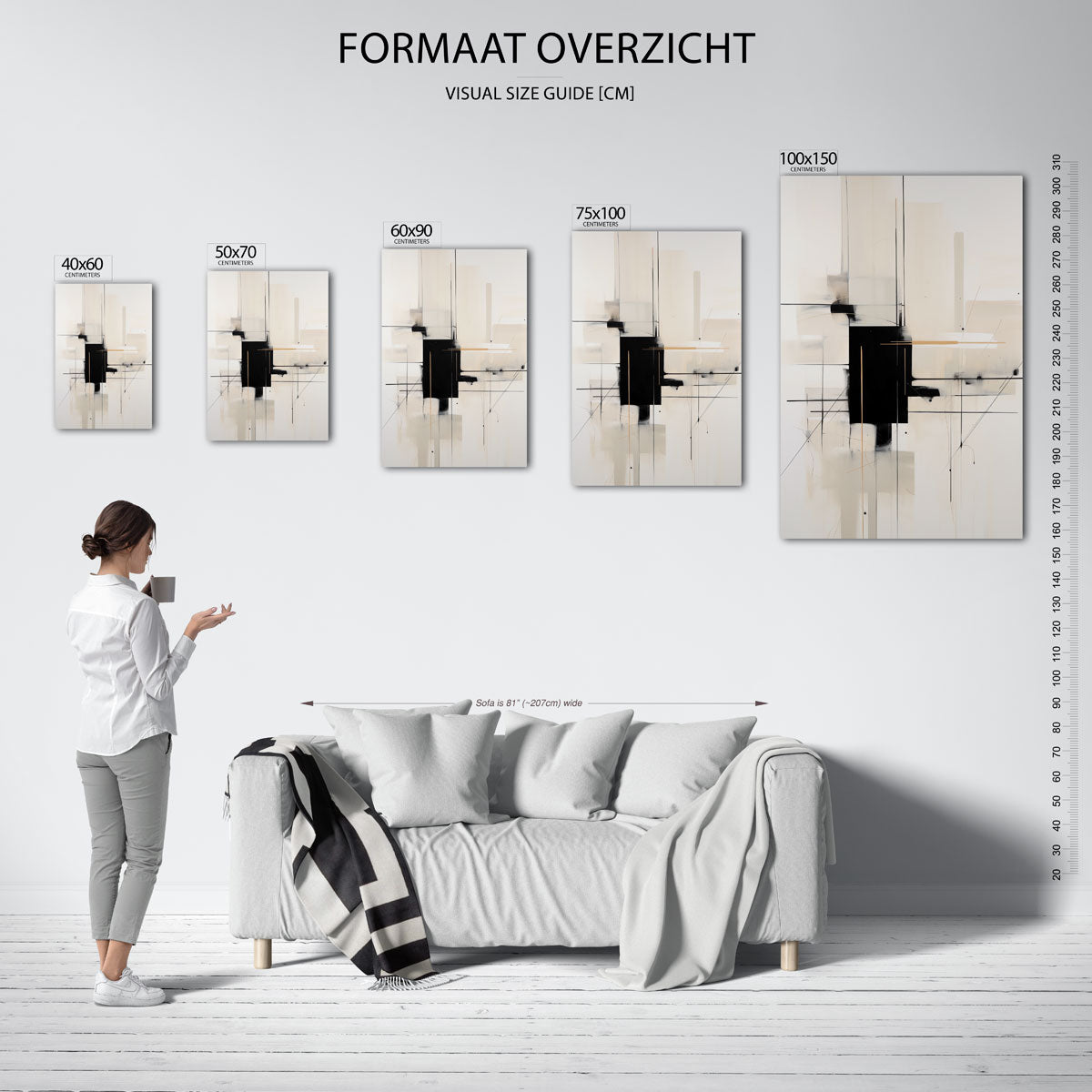 Geometrische lijnen Kunstwerk