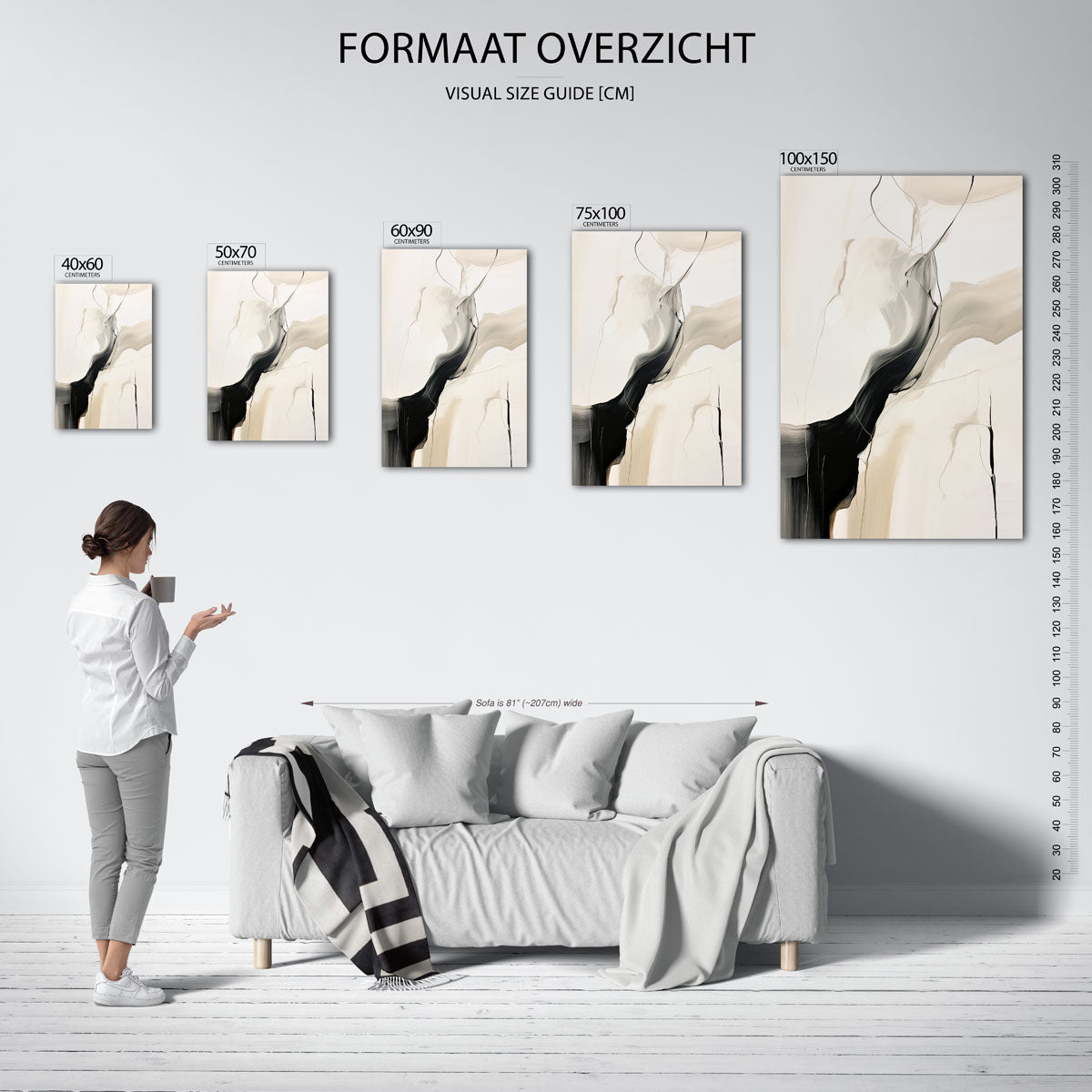 Vloeiende lijnen Kunstwerk
