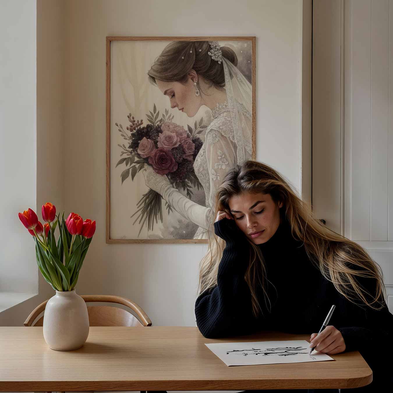 Elegante Romantische Bruidsposter-WallArtistic