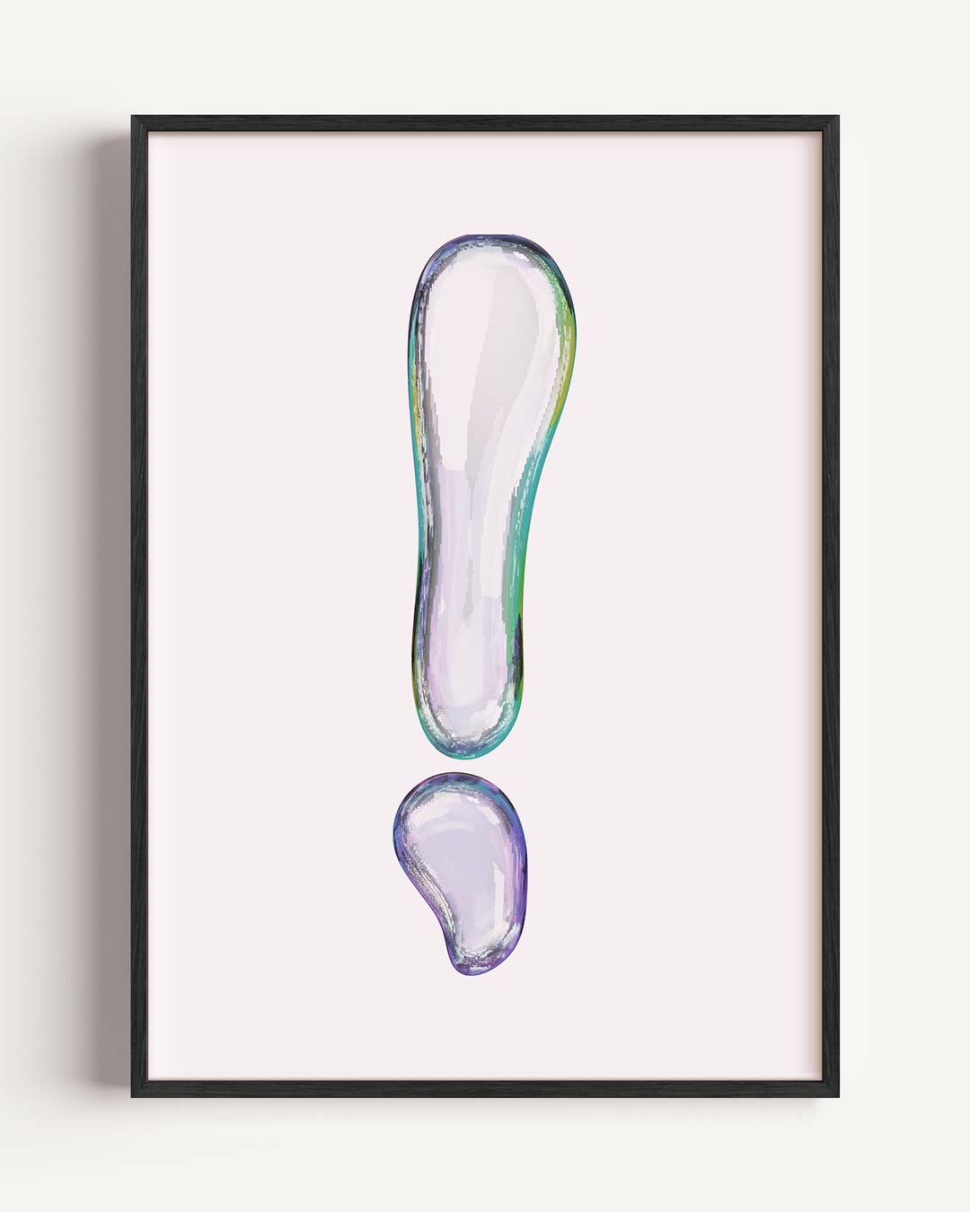Glanzende Multicolor Exclamatie Poster-WallArtistic