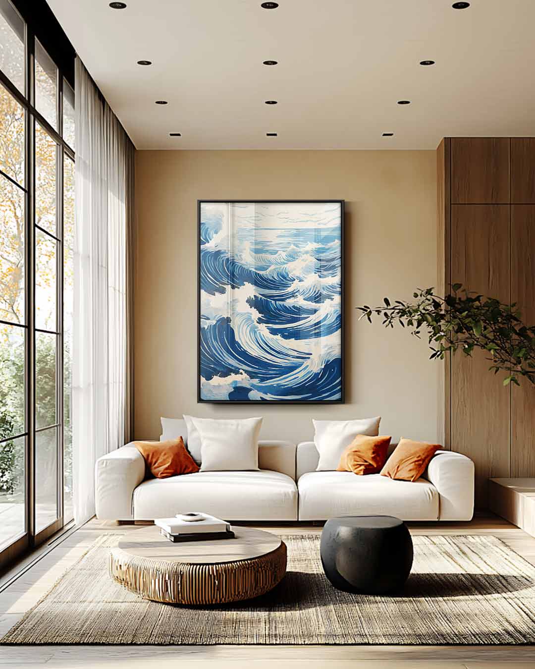 Golfen van de Oceaan Kunstwerk-canvas-dibond-plexiglas-wanddecoratie-WallArtistic