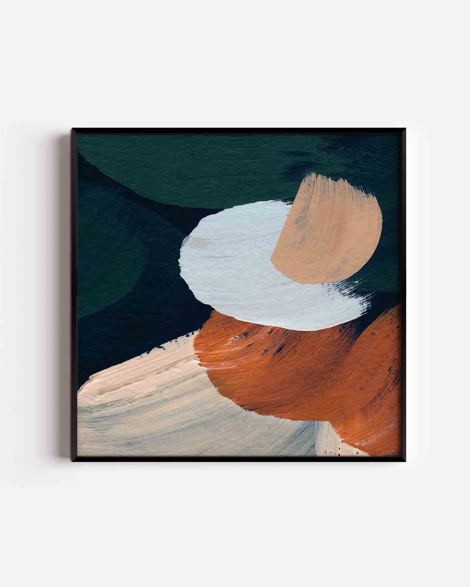 Abstracte penseelstreken Poster