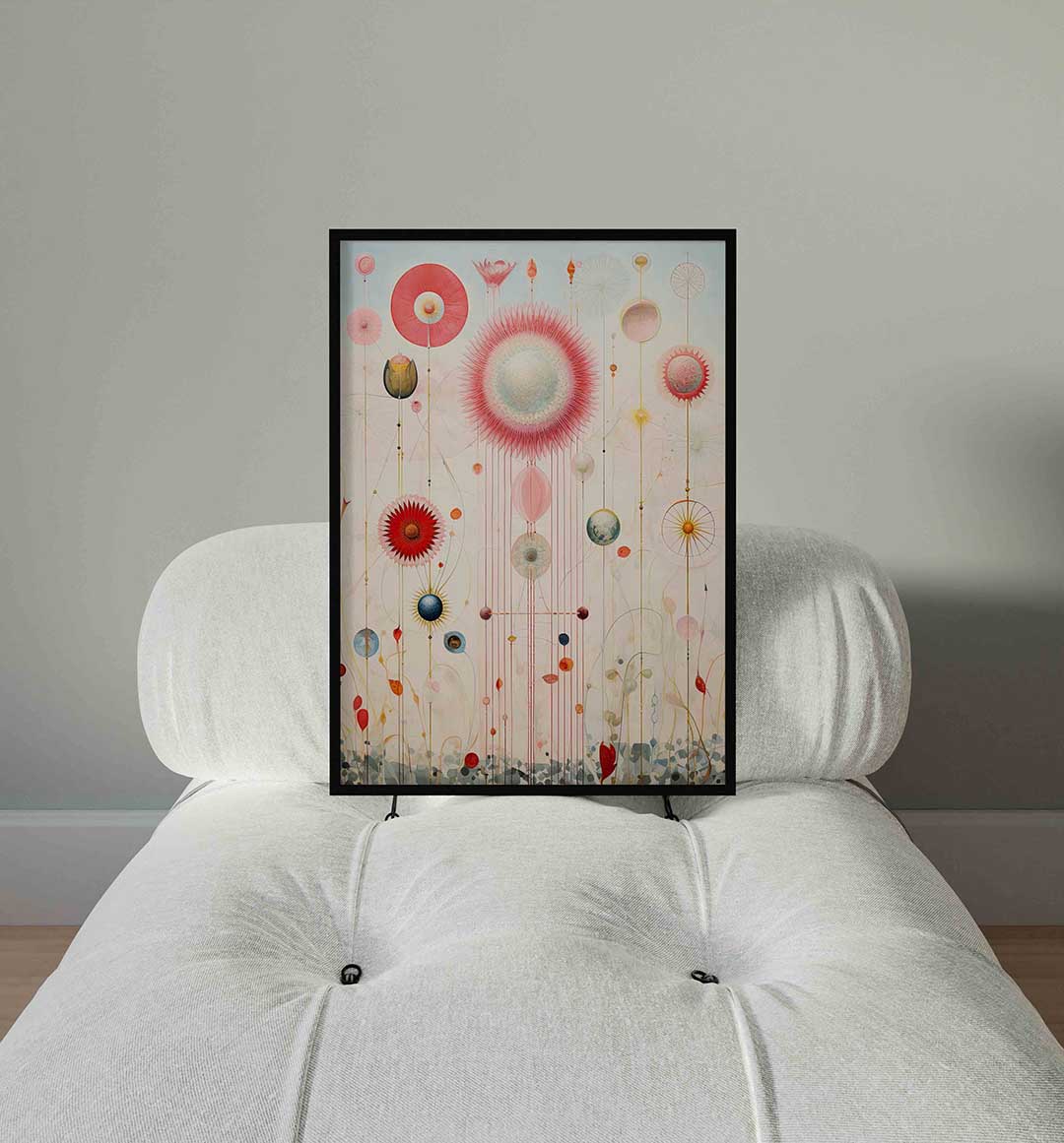 Bloemvormen en cirkels Poster