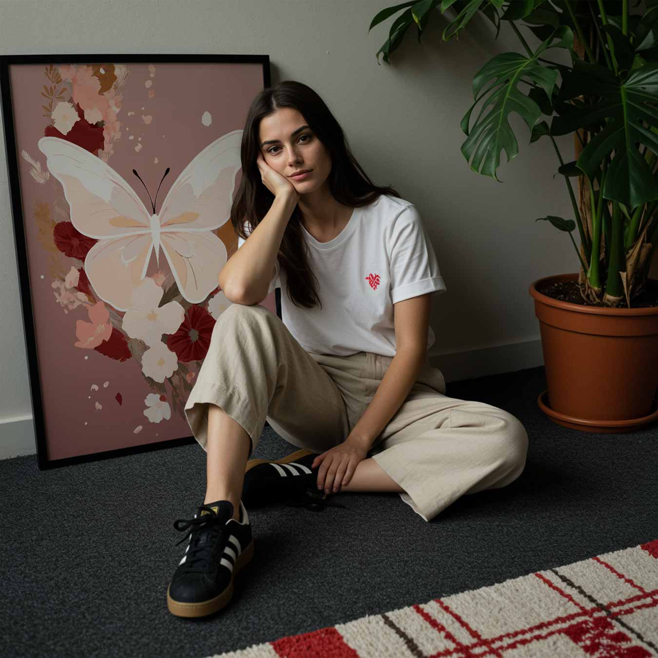 Vlinder & Bloem Bloemenpracht Poster-WallArtistic