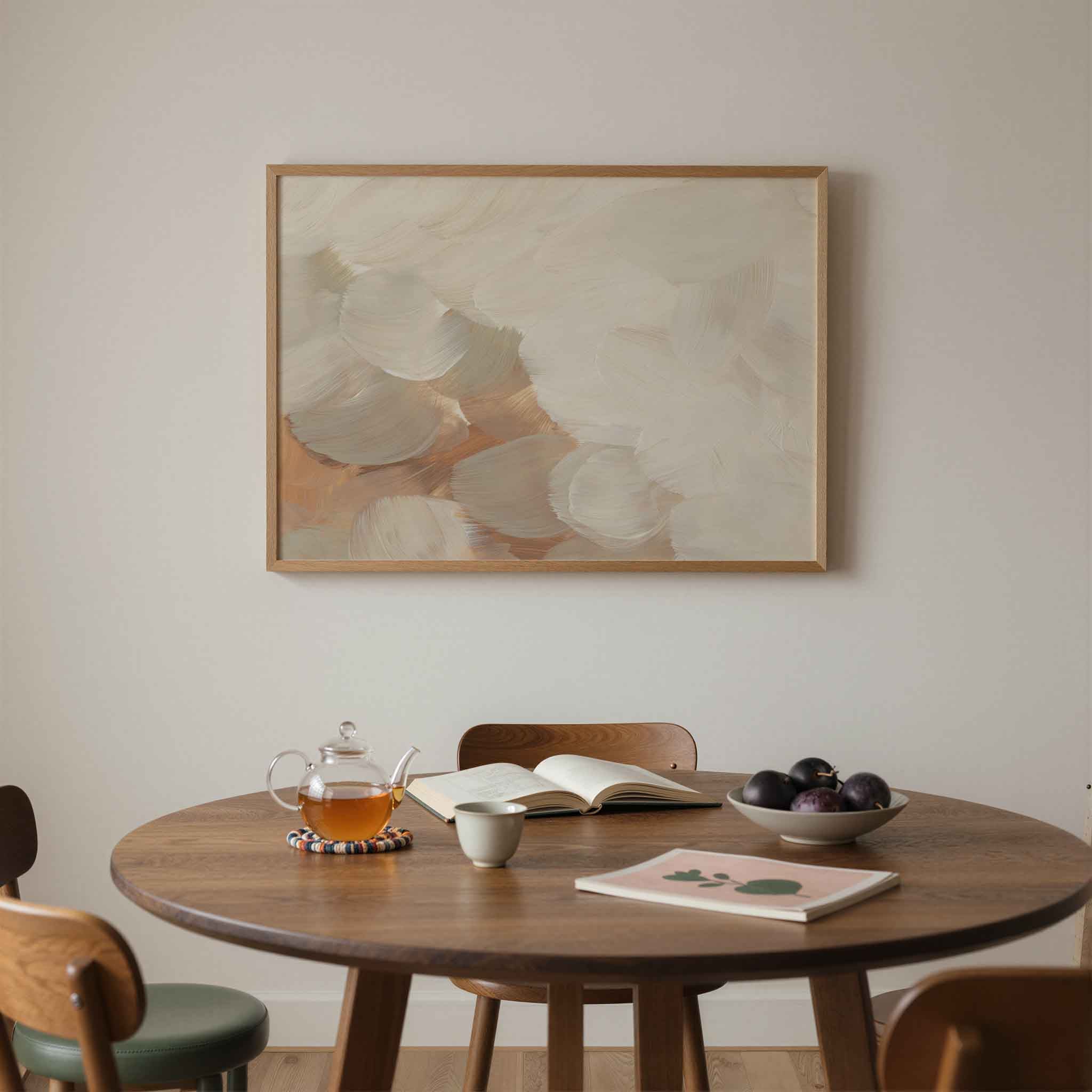Abstracte penseelstreken Poster